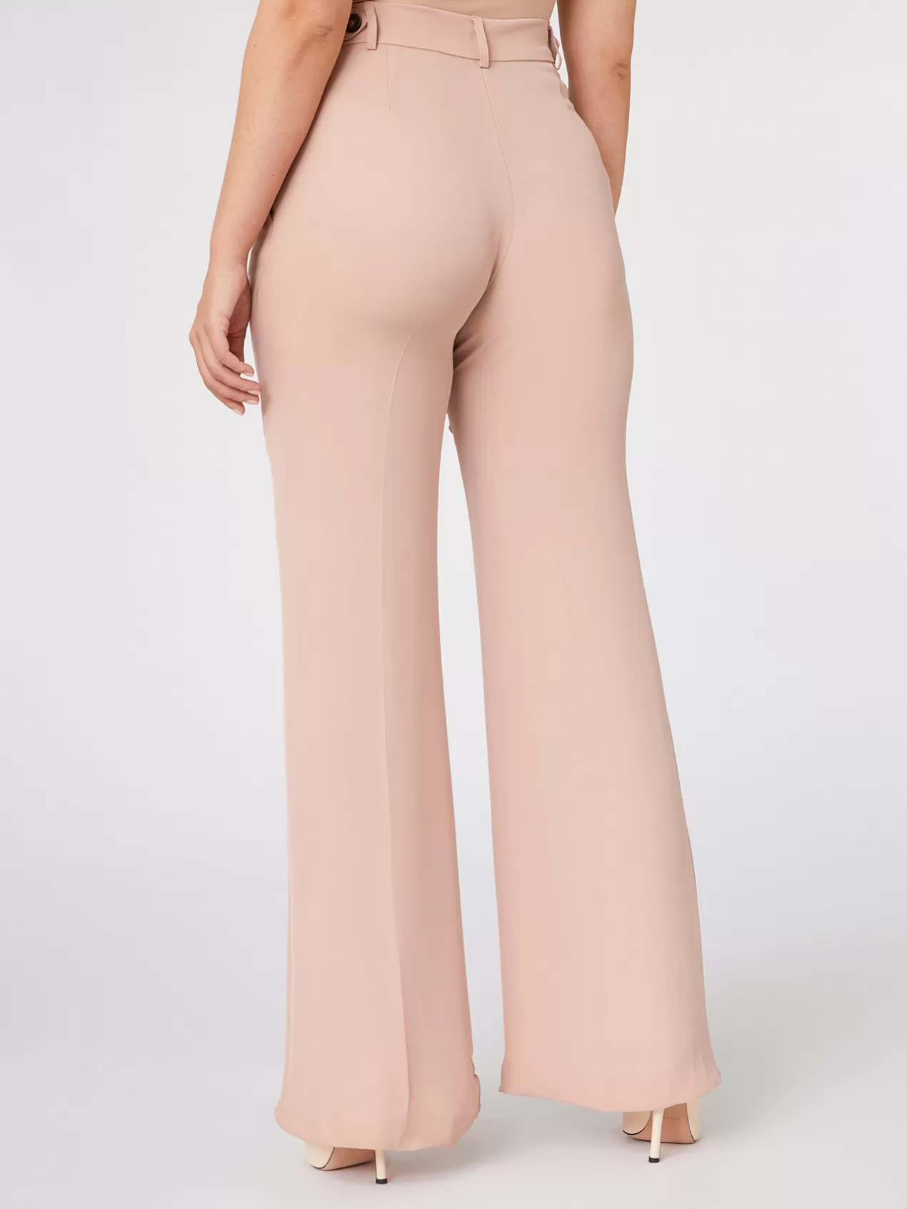 New Elena Mirò Pantalon Large A Bretelles Reglables Rose