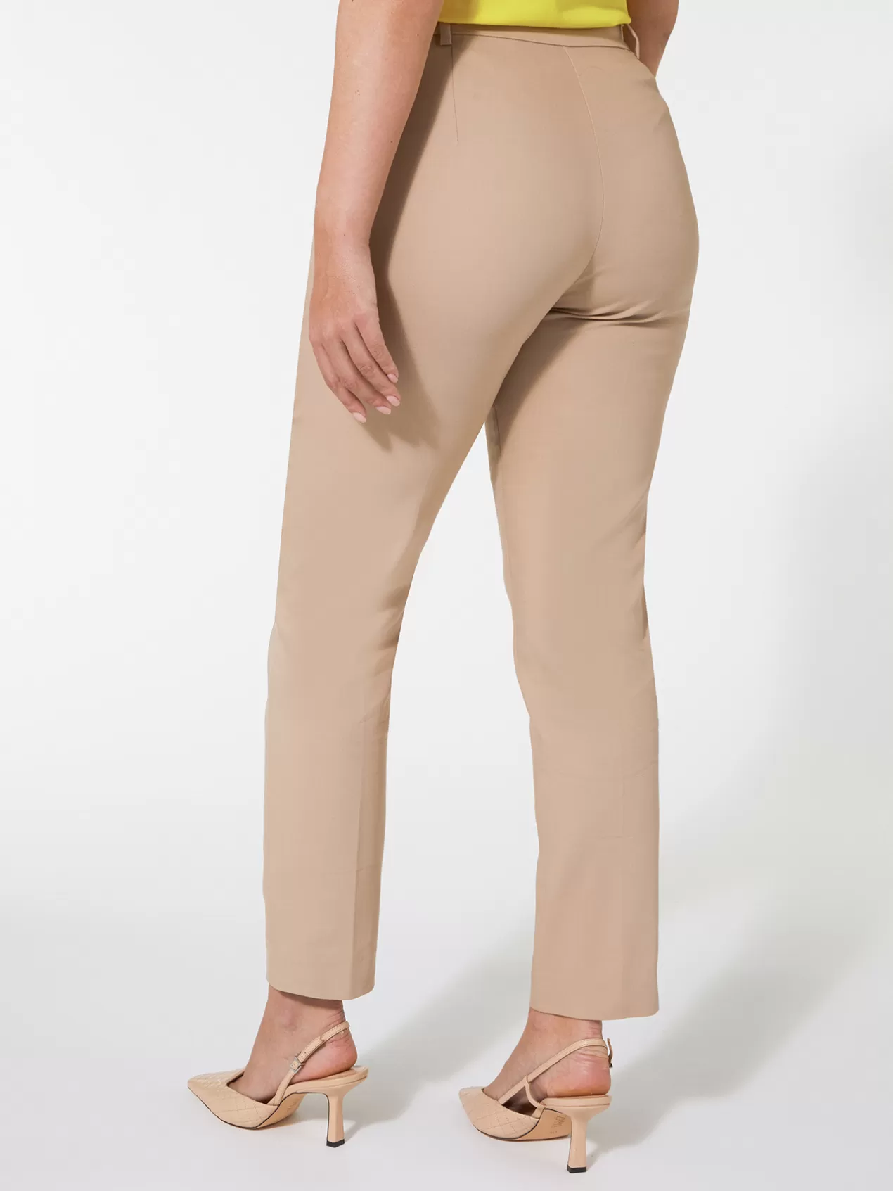 Discount Elena Mirò Pantalon Slim En Coton Compact Rose