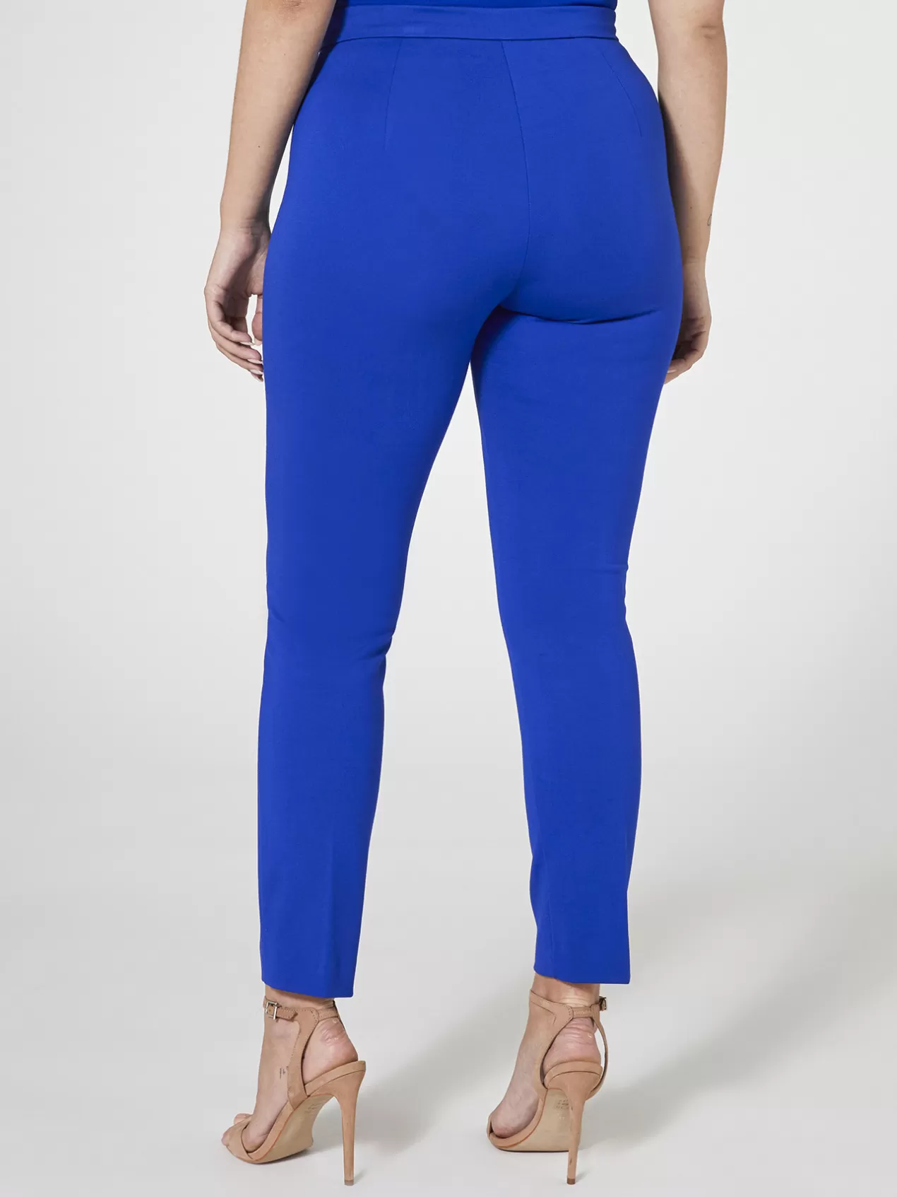 Flash Sale Elena Mirò Pantalon Slim En Maille Milano Bleuet