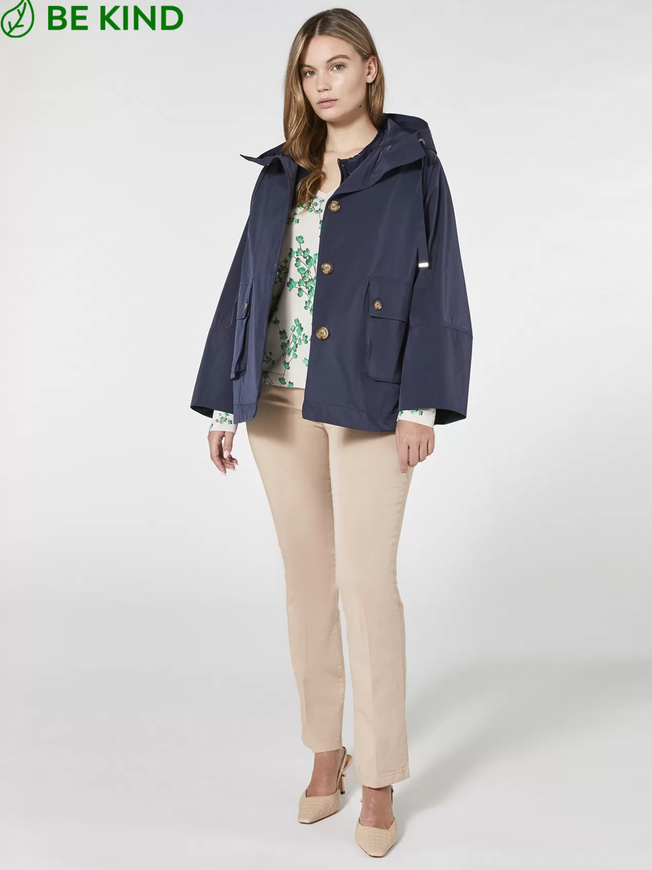 Hot Elena Mirò Parka « 3 En 1 » En Nylon Recycle Bleu