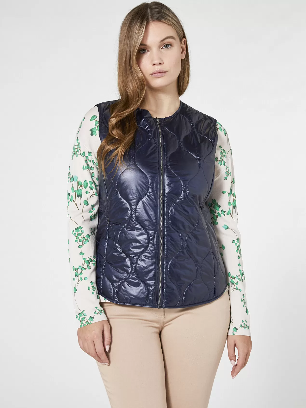 Hot Elena Mirò Parka « 3 En 1 » En Nylon Recycle Bleu