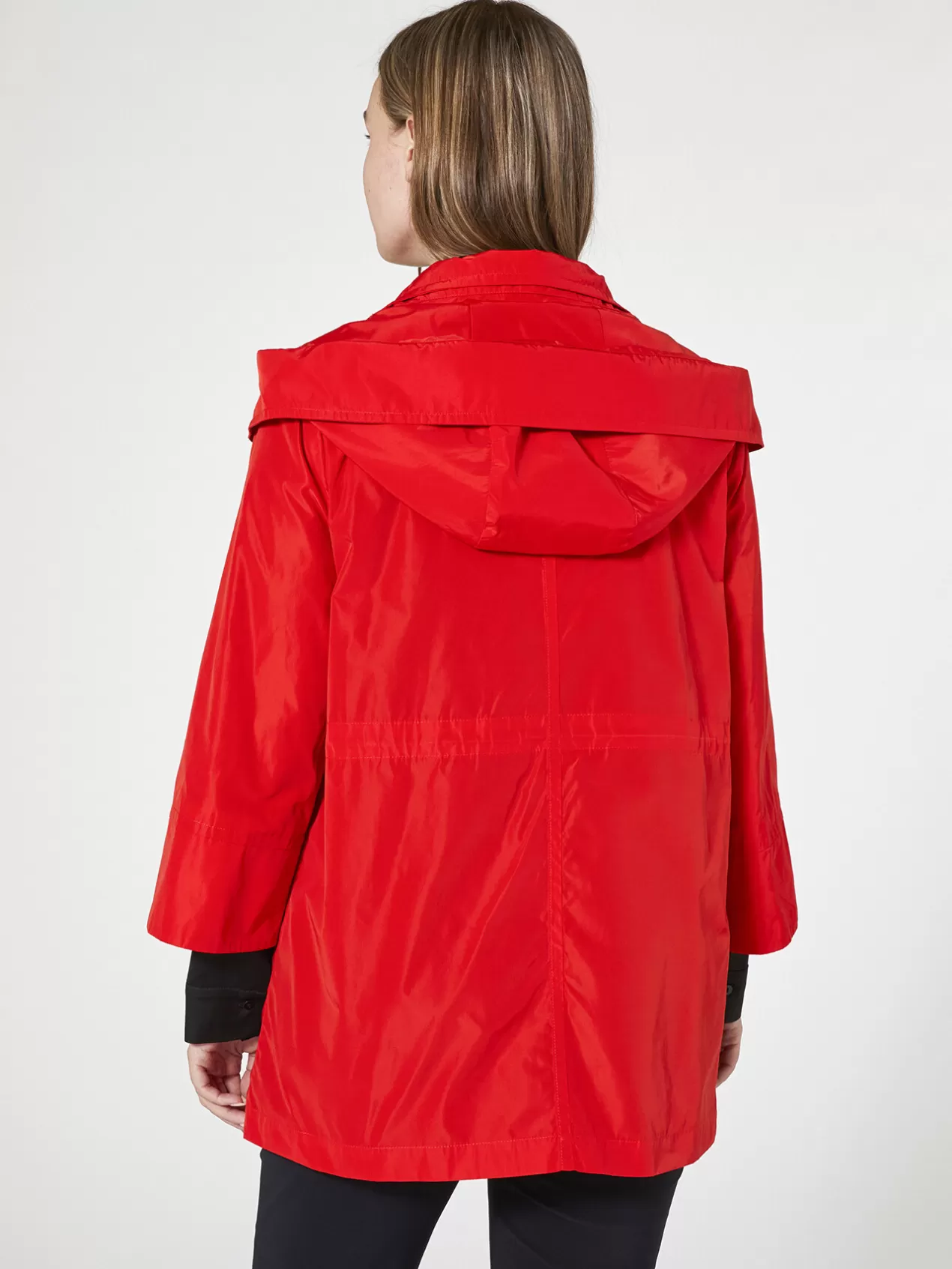 Discount Elena Mirò Parka En Taffetas A Capuche Rouge