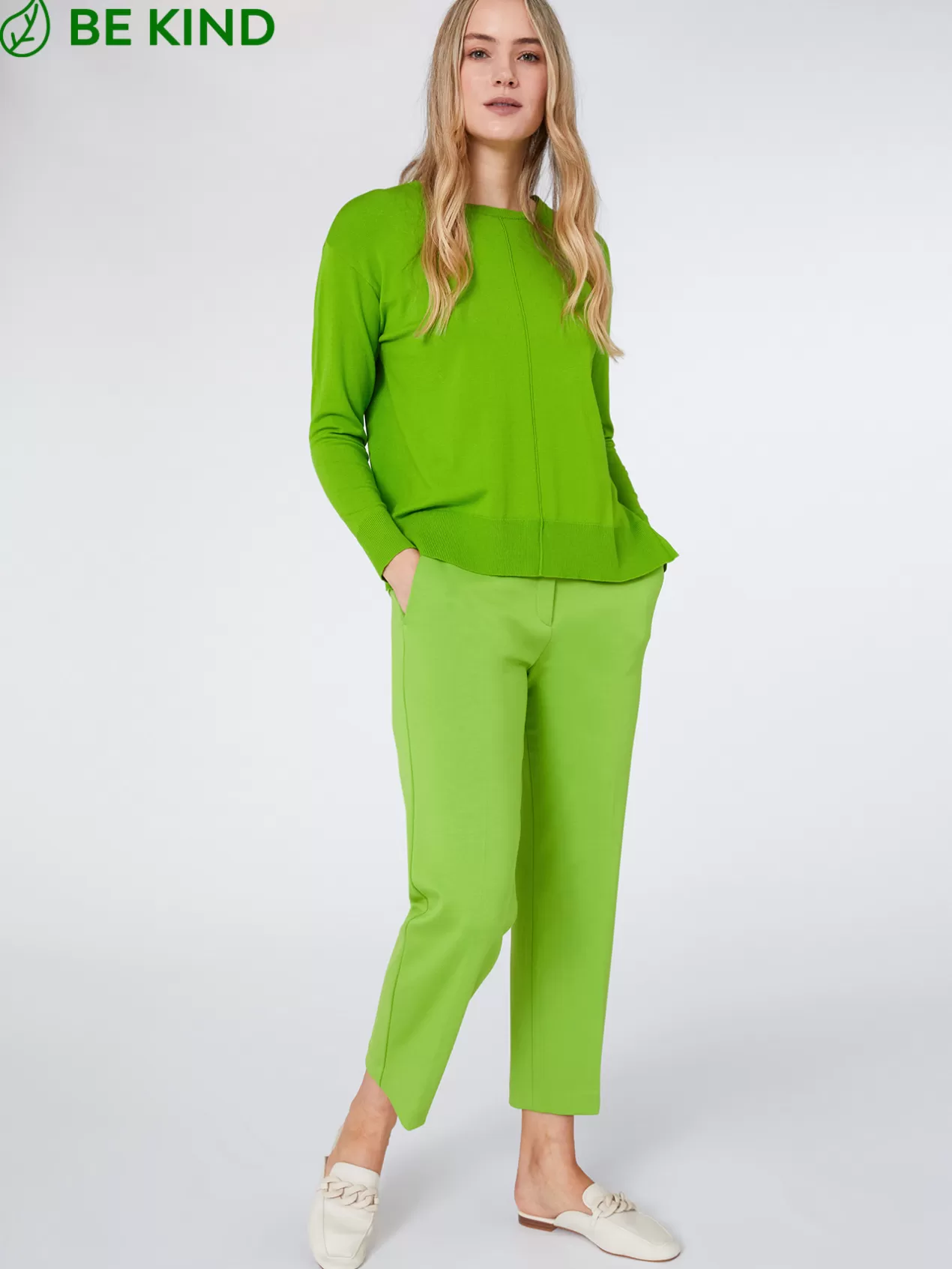 Best Sale Elena Mirò Pull Basic En Viscose Agreable A Porter Ecovero™ Vert