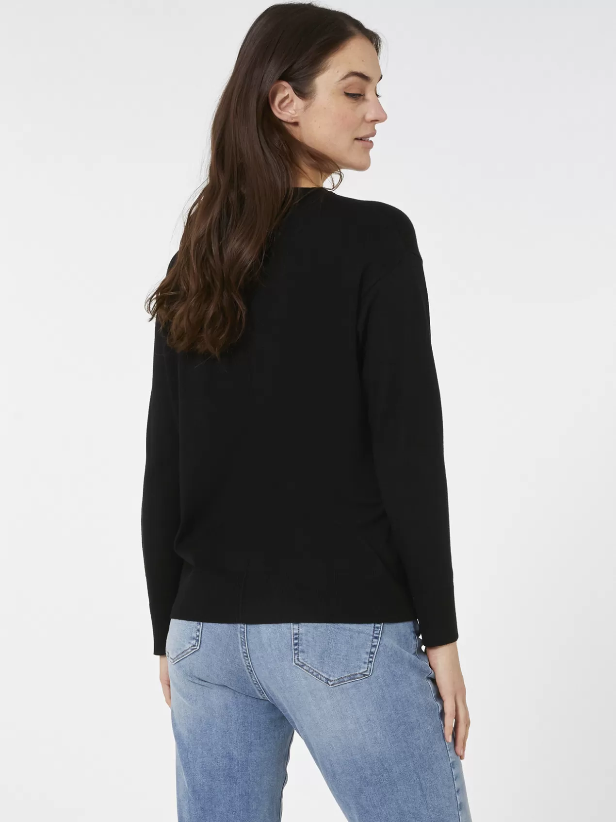 Outlet Elena Mirò Pull Basic En Viscose Agreable A Porter Ecovero™ Noir