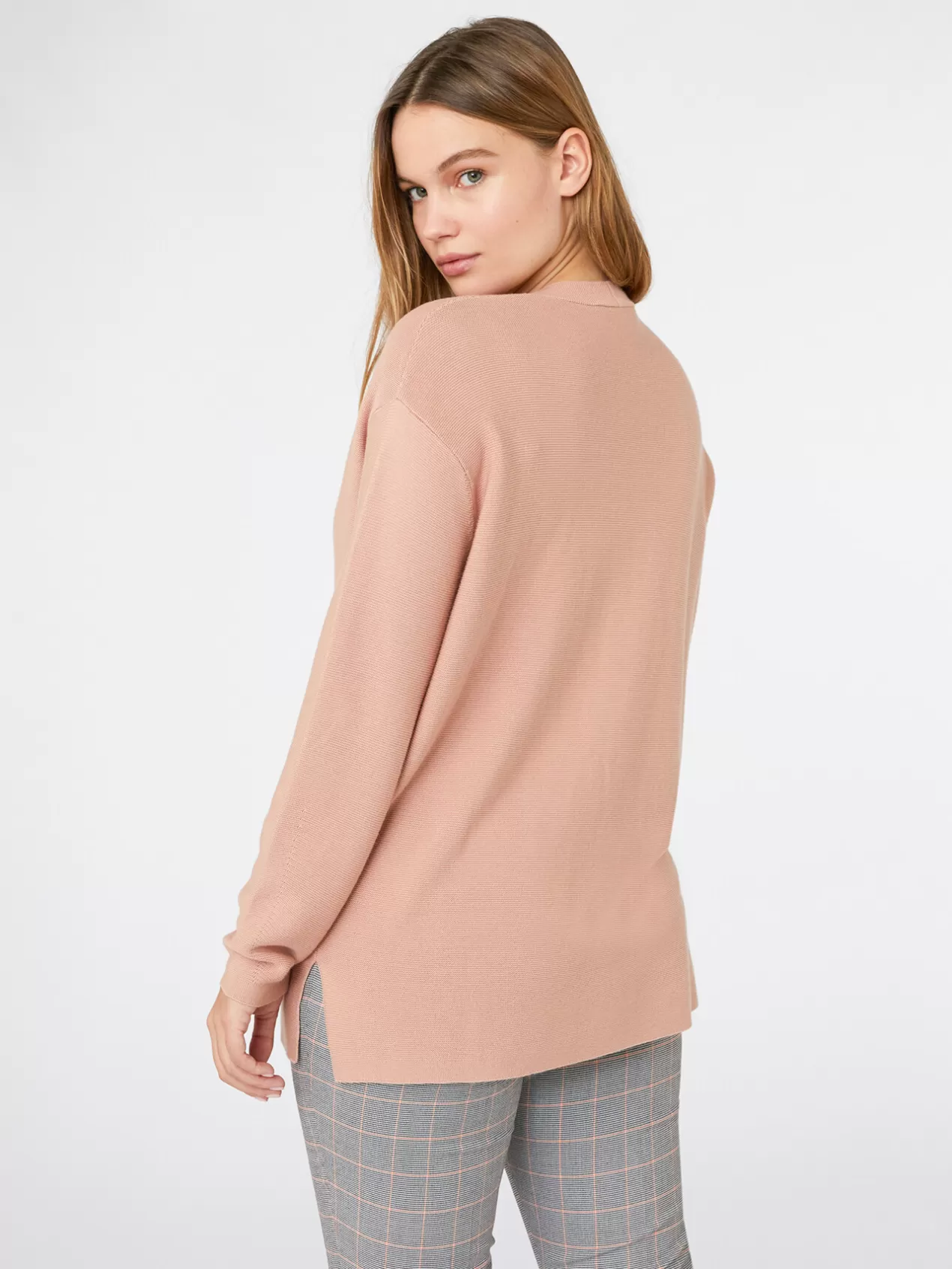 Cheap Elena Mirò Pull En Coton, Viscose Et Soie Rose