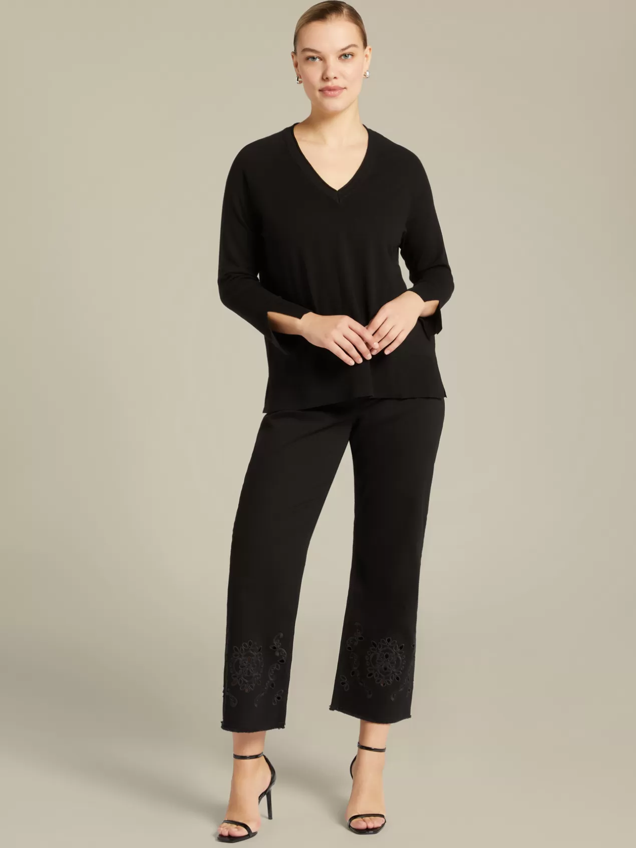 Hot Elena Mirò Pull En Viscose Agreable A Porter Ecovero™ Modele Basic Noir