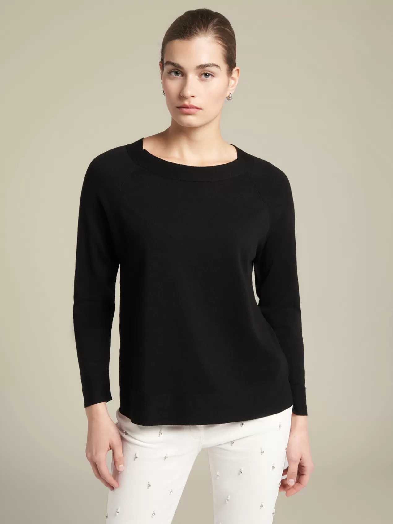 Discount Elena Mirò Pull En Viscose Confort Noir