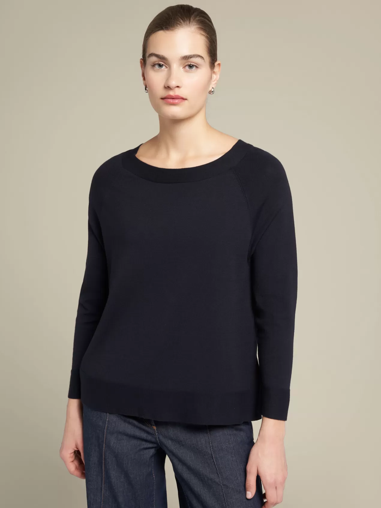 Discount Elena Mirò Pull En Viscose Confort Bleu