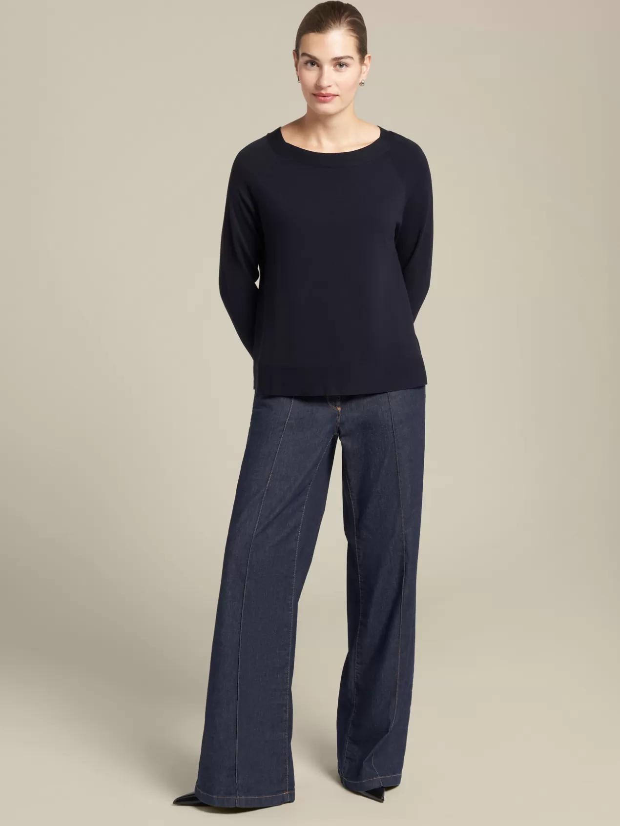 Discount Elena Mirò Pull En Viscose Confort Bleu
