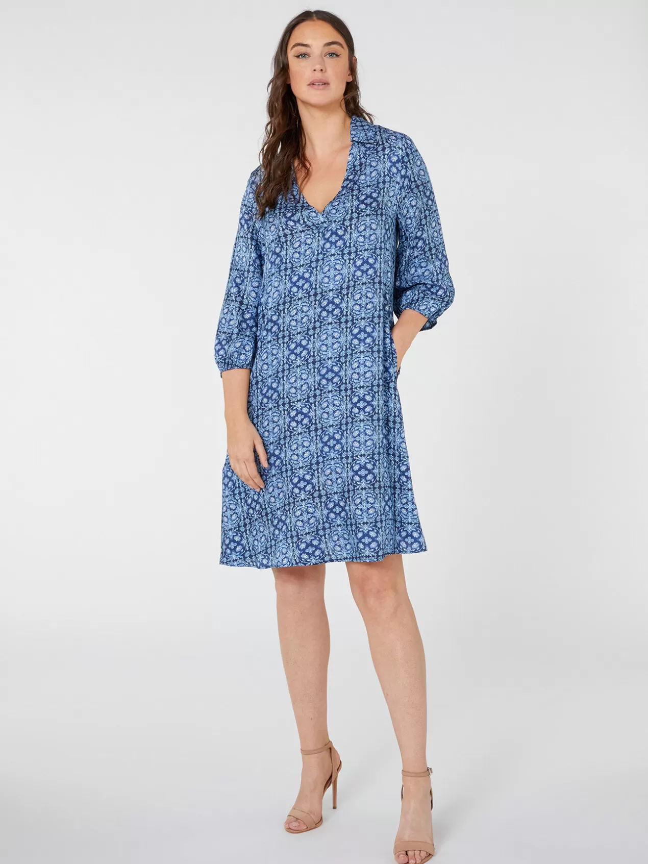 Online Elena Mirò Robe A Pois Light - Blue