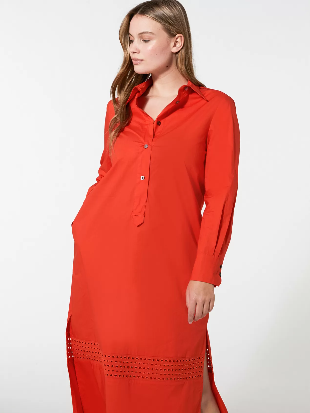 Fashion Elena Mirò Robe Chemisier Rouge