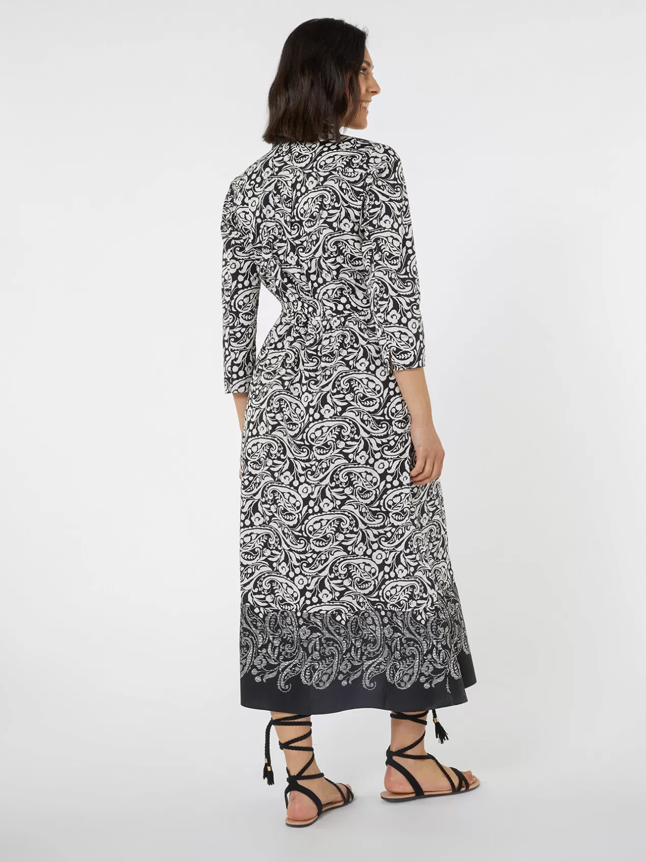 Fashion Elena Mirò Robe Chemisier Longue Imprimee Noir
