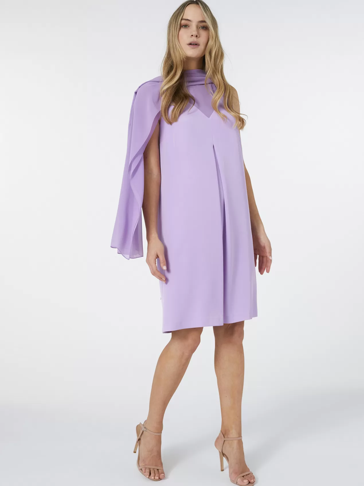 Best Sale Elena Mirò Robe Elegante Avec Etole Violet