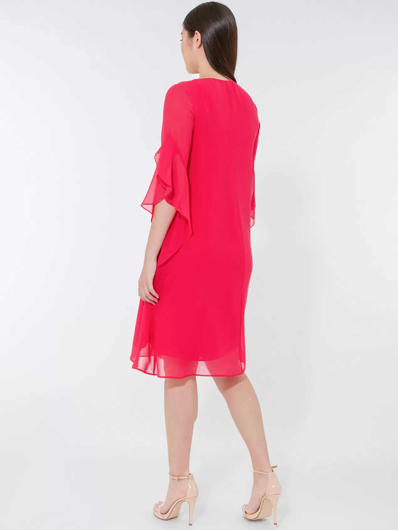 Best Sale Elena Mirò Robe Elegante Avec Manches Evasees Fuchsia