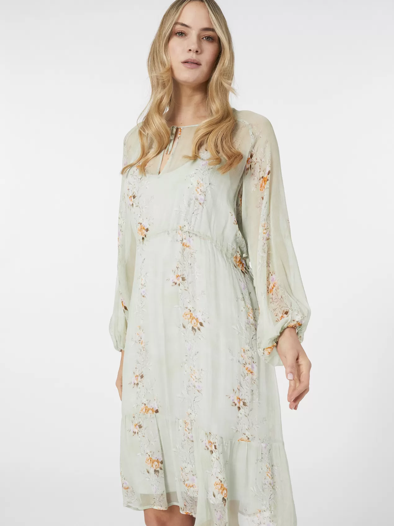 Shop Elena Mirò Robe Elegante Florale Green Water