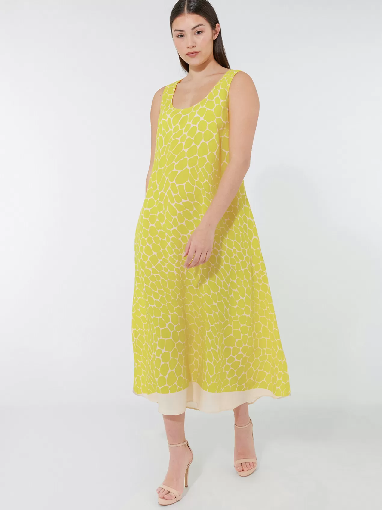 Shop Elena Mirò Robe Elegante Imprimee Jaune