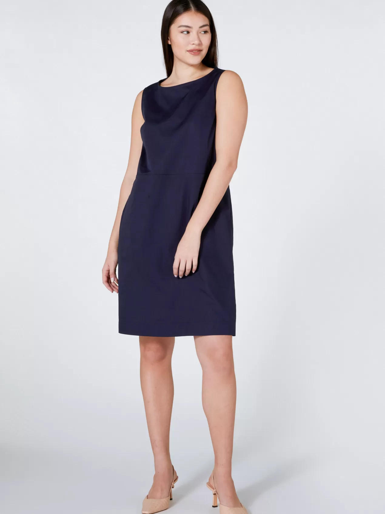 Shop Elena Mirò Robe En Coton Bleu