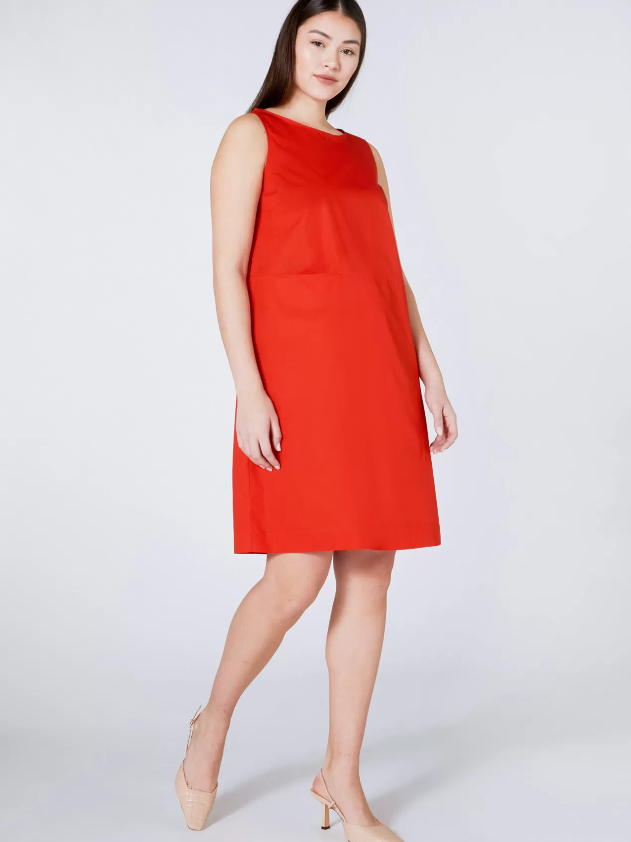 Hot Elena Mirò Robe En Coton Rouge