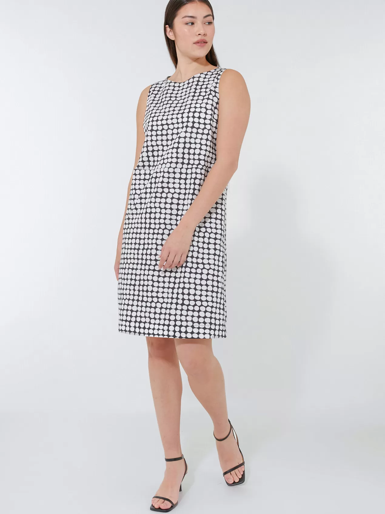 New Elena Mirò Robe En Coton Noir