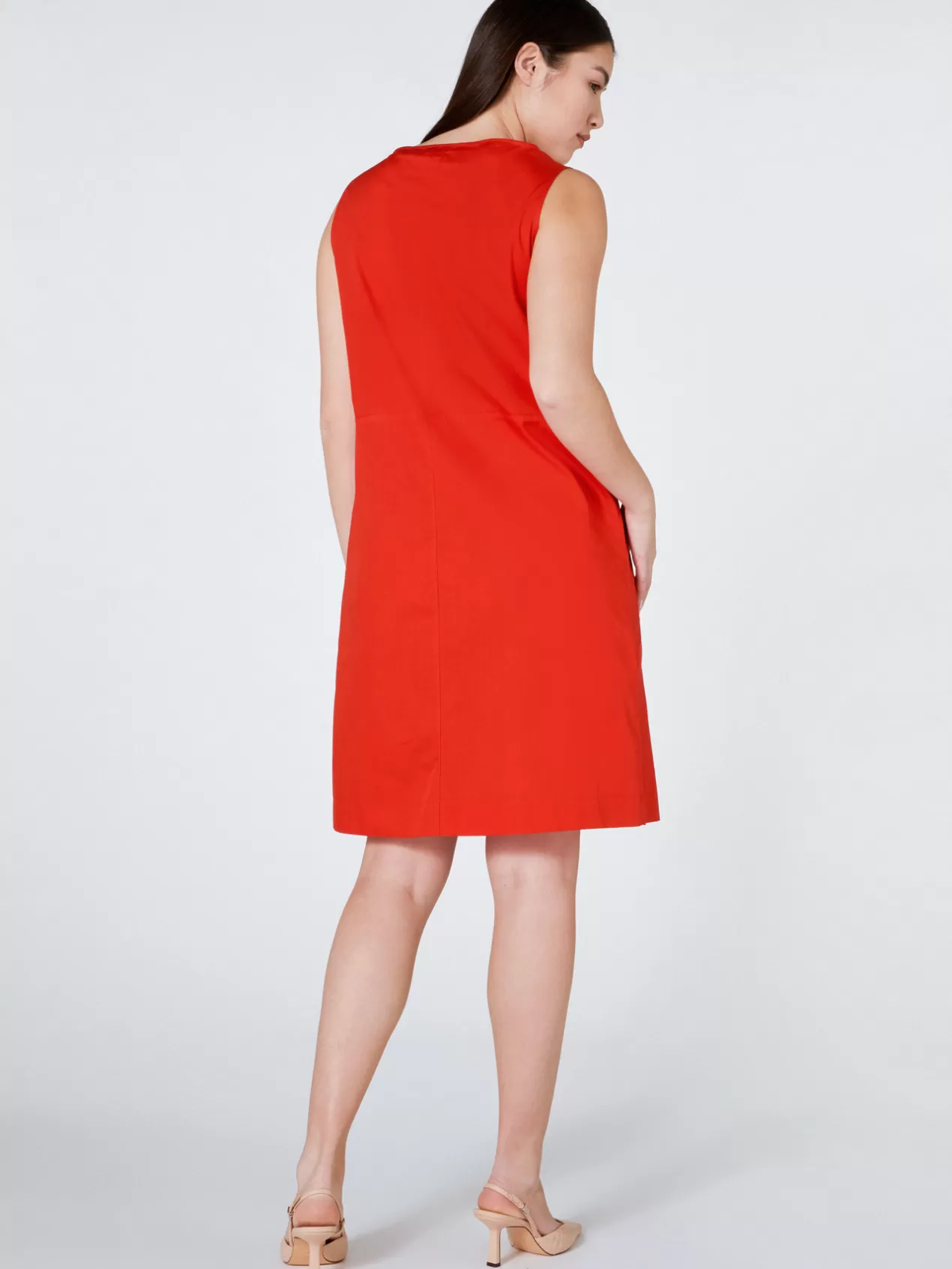 Hot Elena Mirò Robe En Coton Rouge