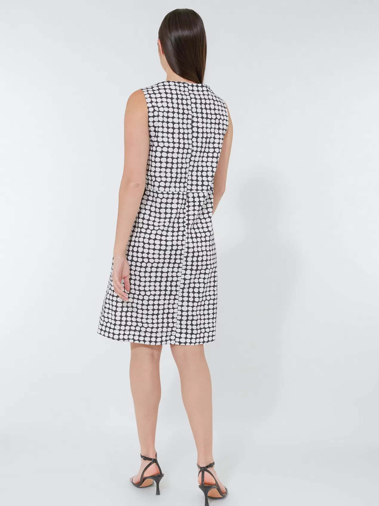New Elena Mirò Robe En Coton Noir