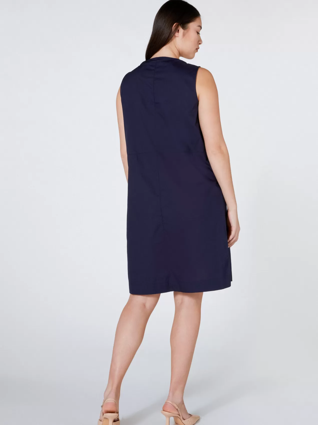 Shop Elena Mirò Robe En Coton Bleu
