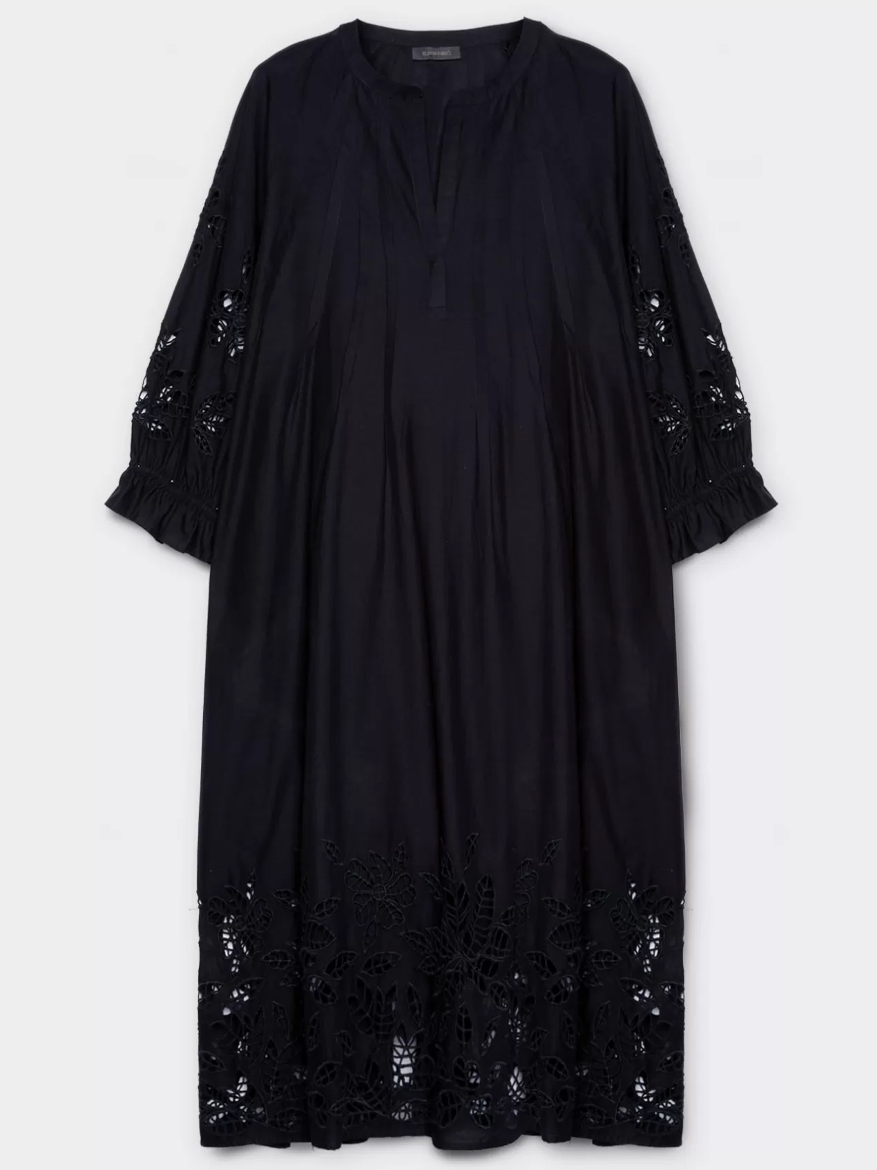 Best Elena Mirò Robe En Coton Avec Broderie Noir