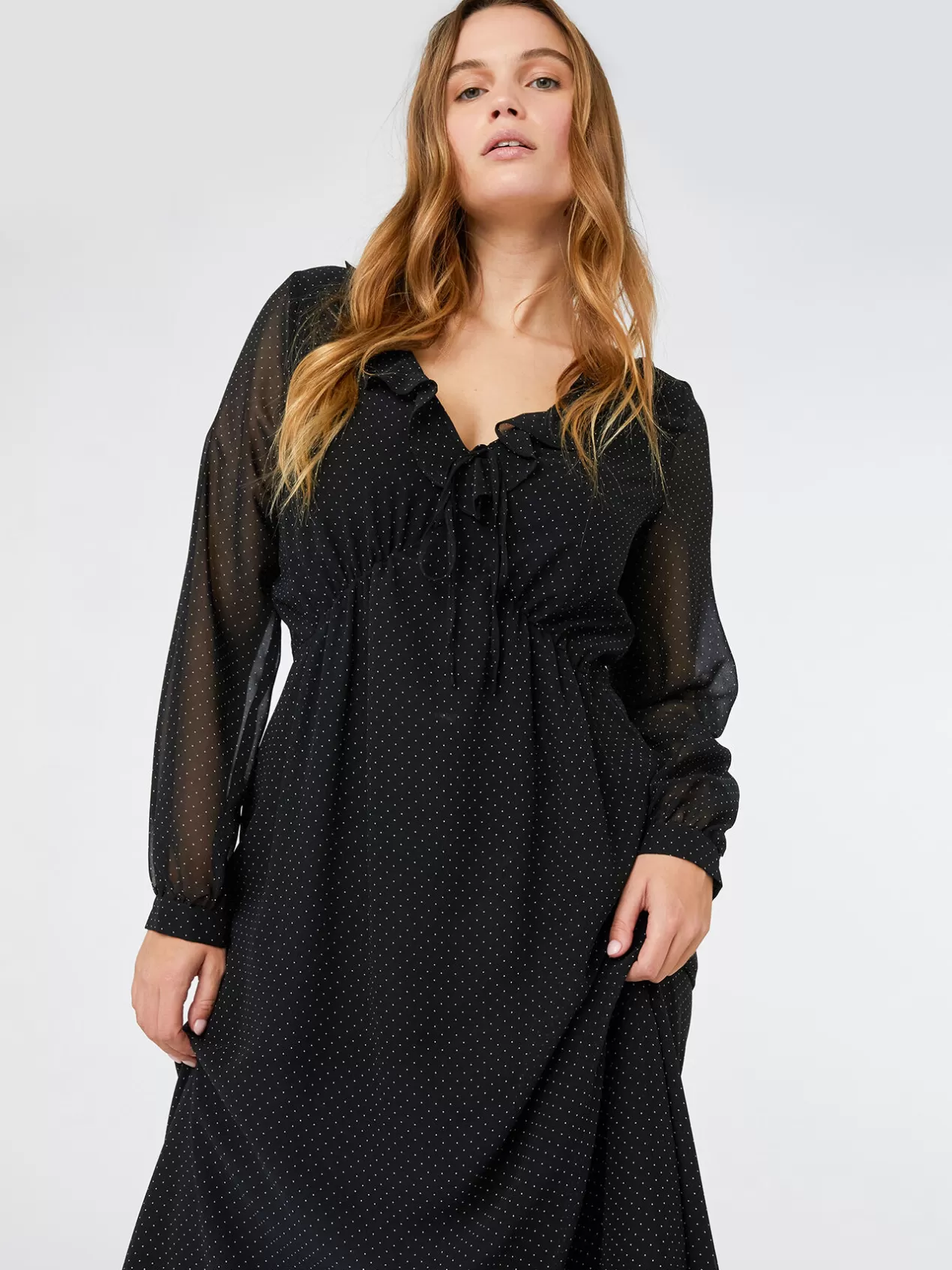 New Elena Mirò Robe En Georgette Imprimee Noir