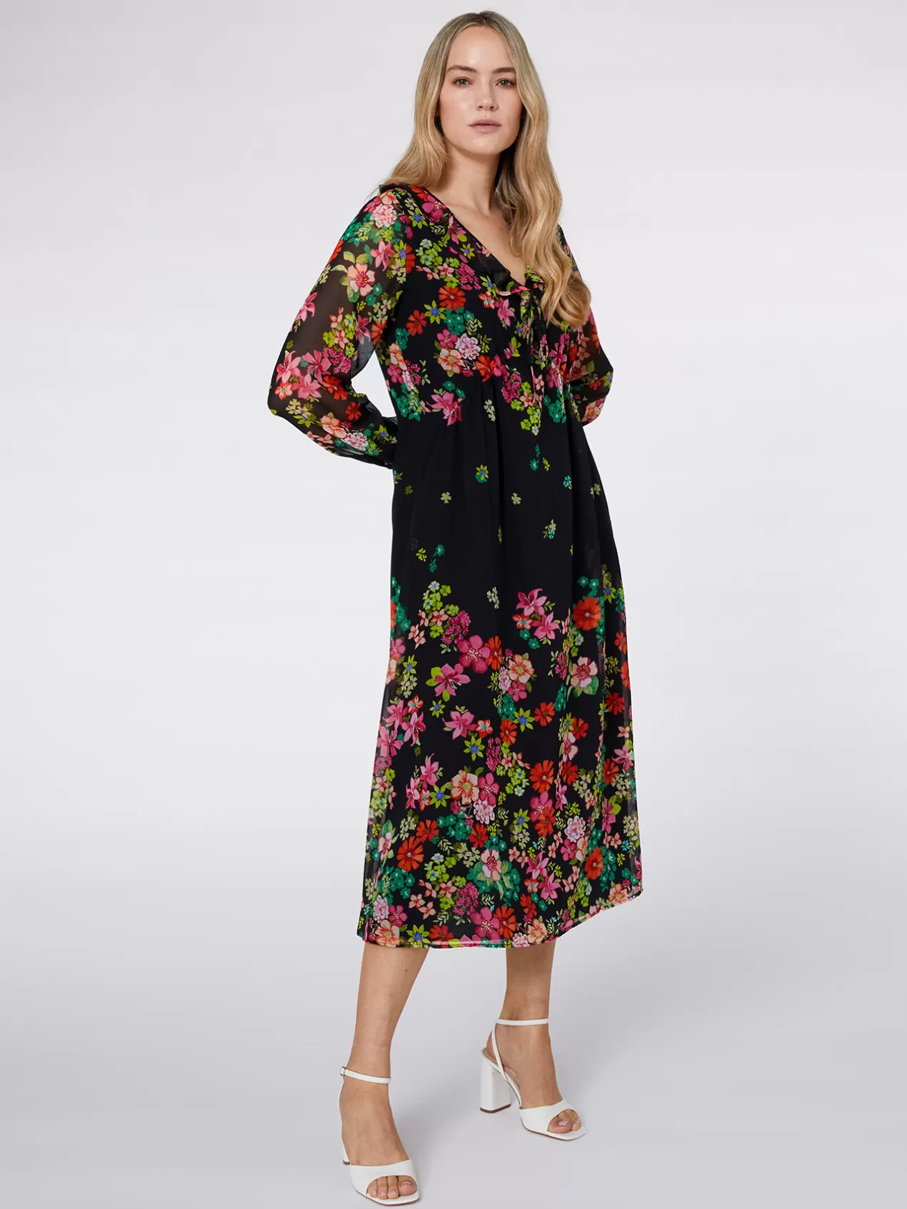 Fashion Elena Mirò Robe En Georgette Imprimee Rouge