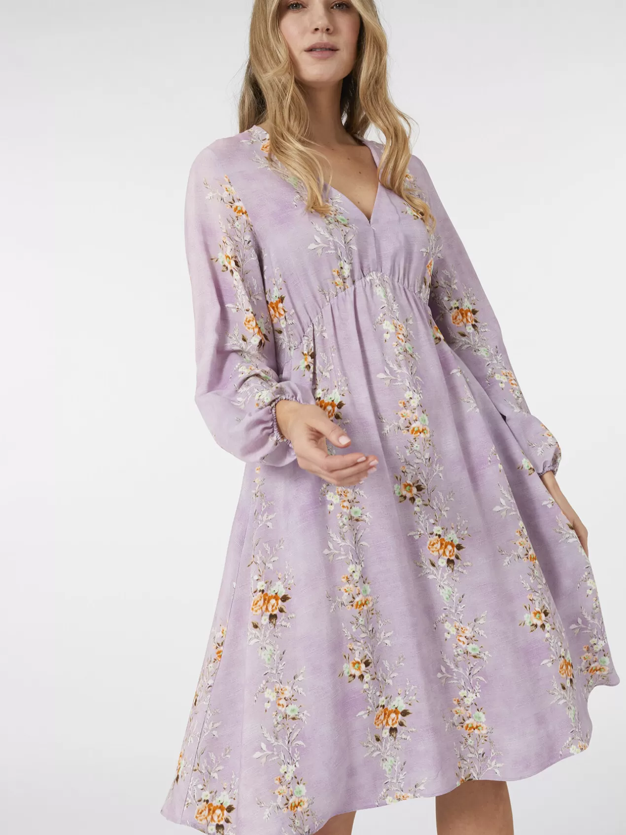 Shop Elena Mirò Robe Imprimee Violet