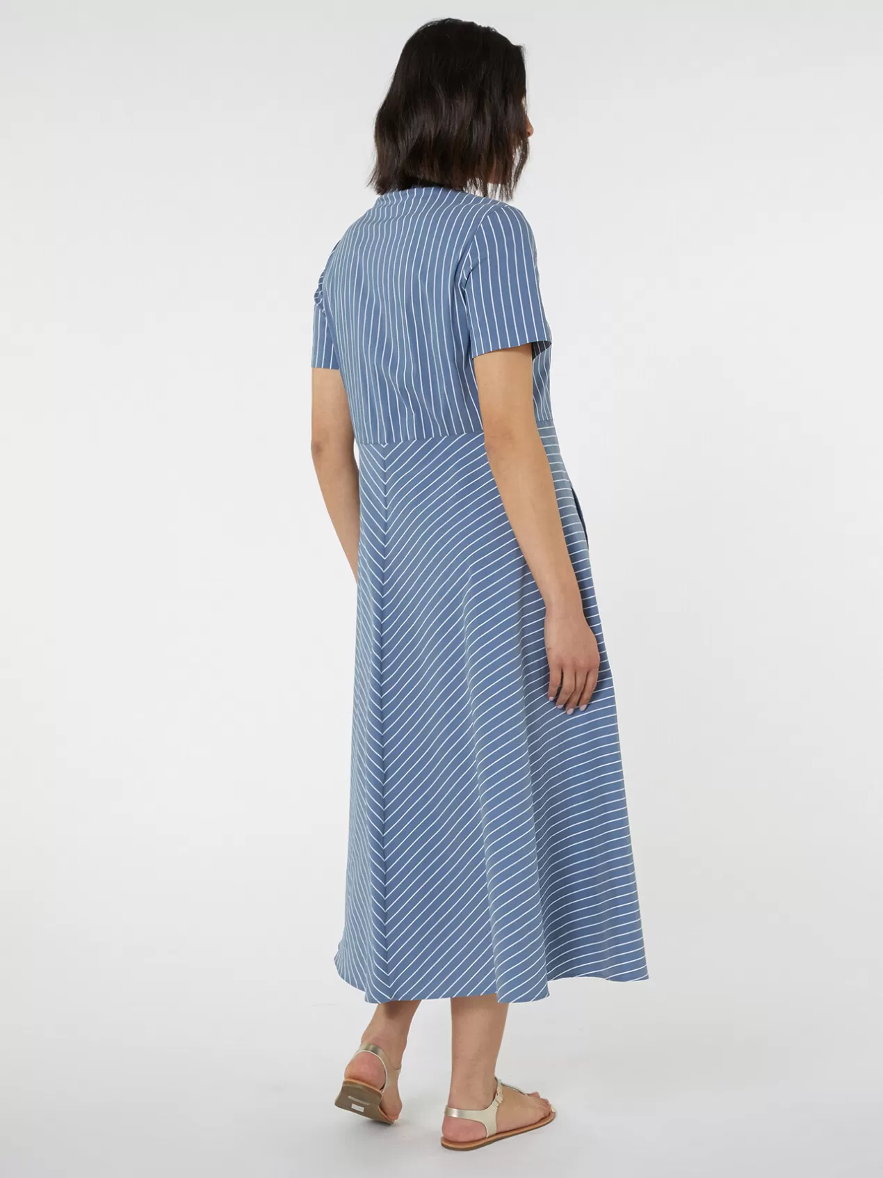 Cheap Elena Mirò Robe Longue A Rayures Light - Blue