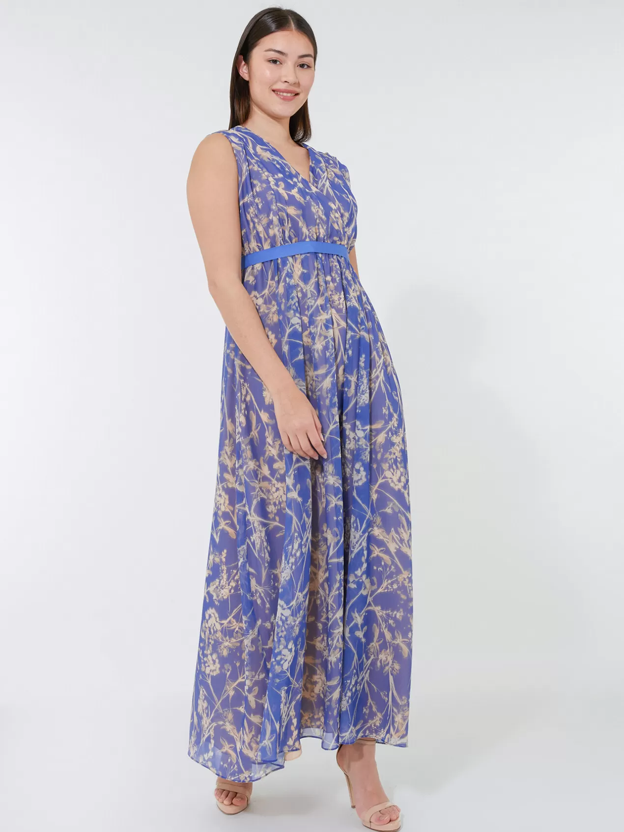 Cheap Elena Mirò Robe Longue Imprimee Violet