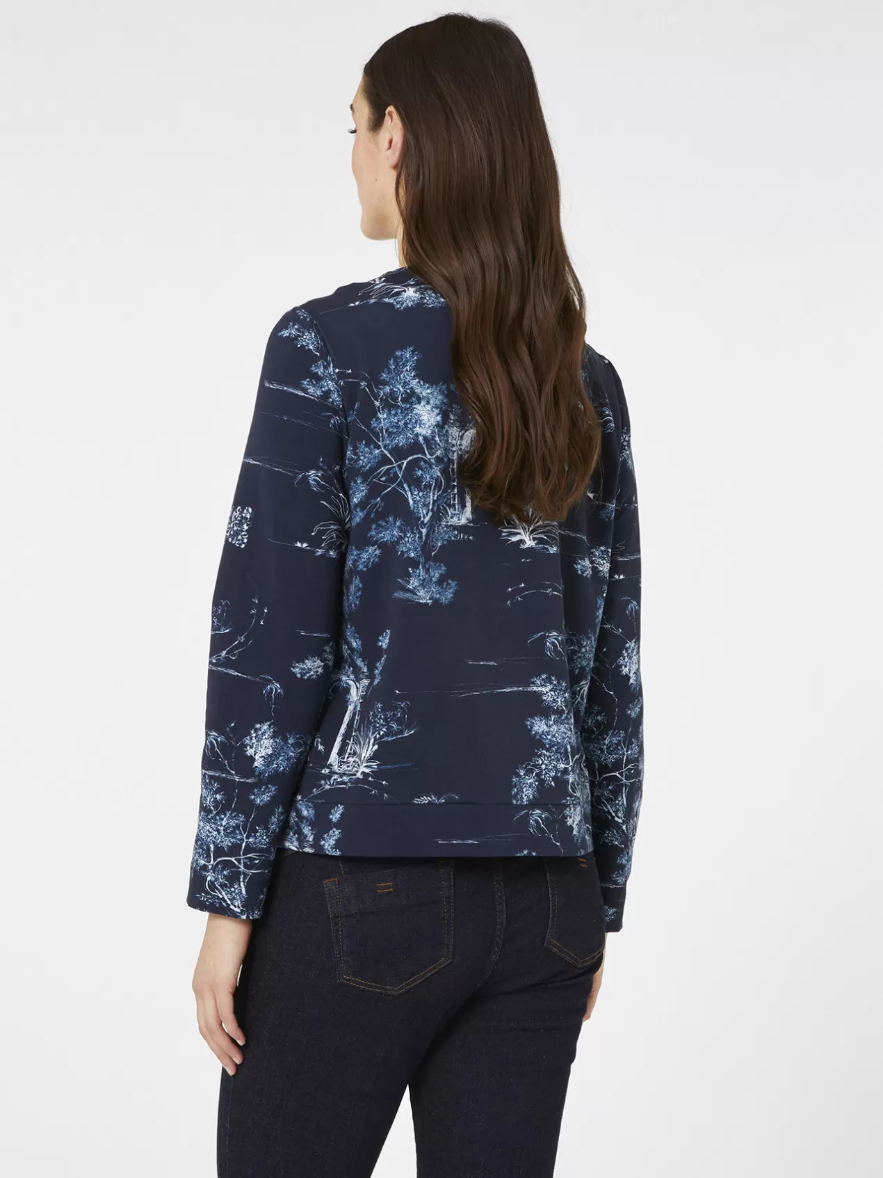 Outlet Elena Mirò Sweat-Shirt Imprime Dans Les Tons s Bleu
