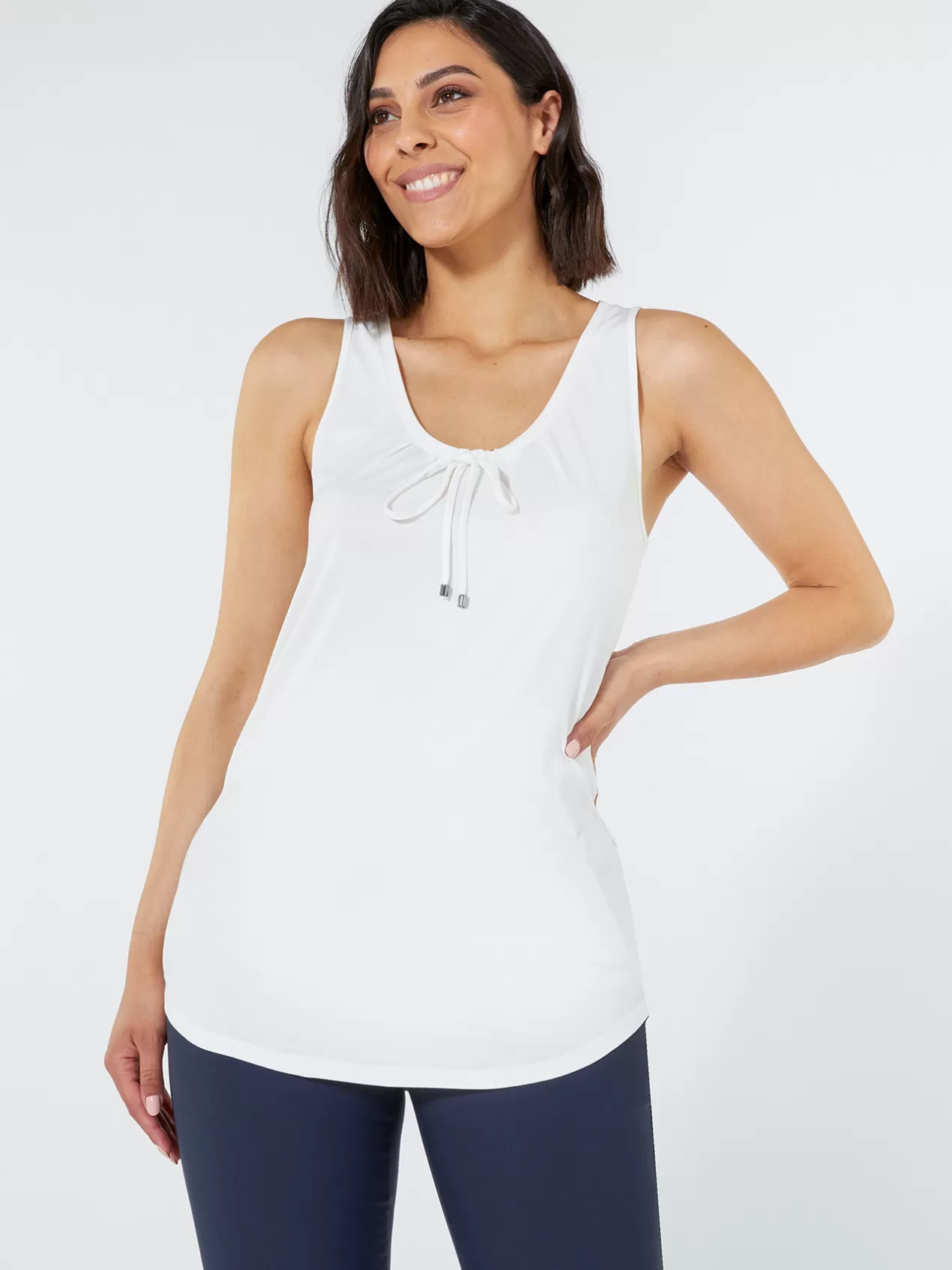Flash Sale Elena Mirò Top Avec Plis Sur Le Devant (Tissu Ecologique) Blanc