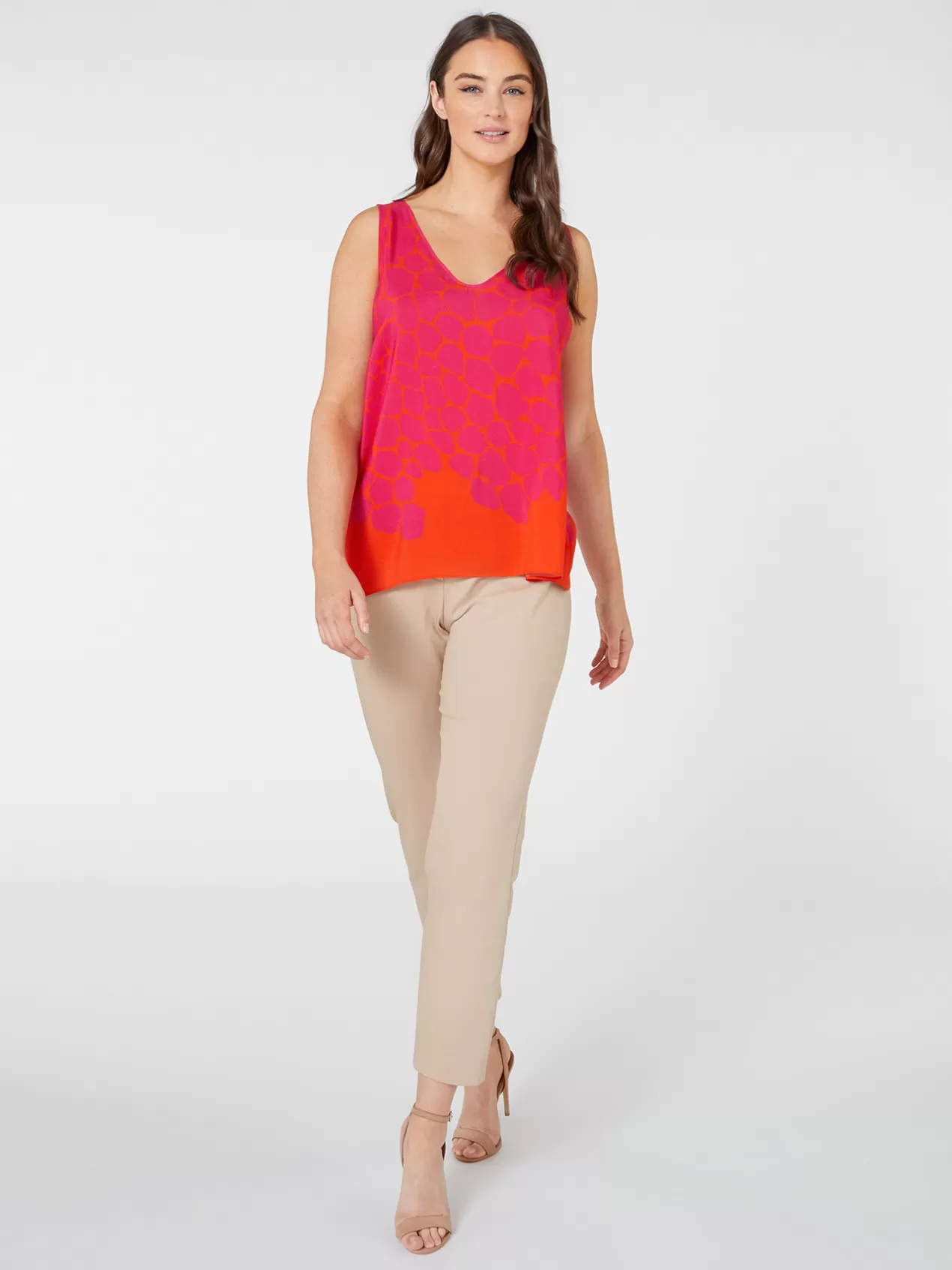 Cheap Elena Mirò Top Elegant Imprime Fuchsia