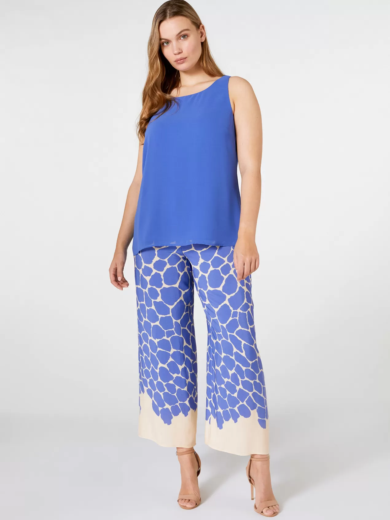 Shop Elena Mirò Top En Georgette Violet