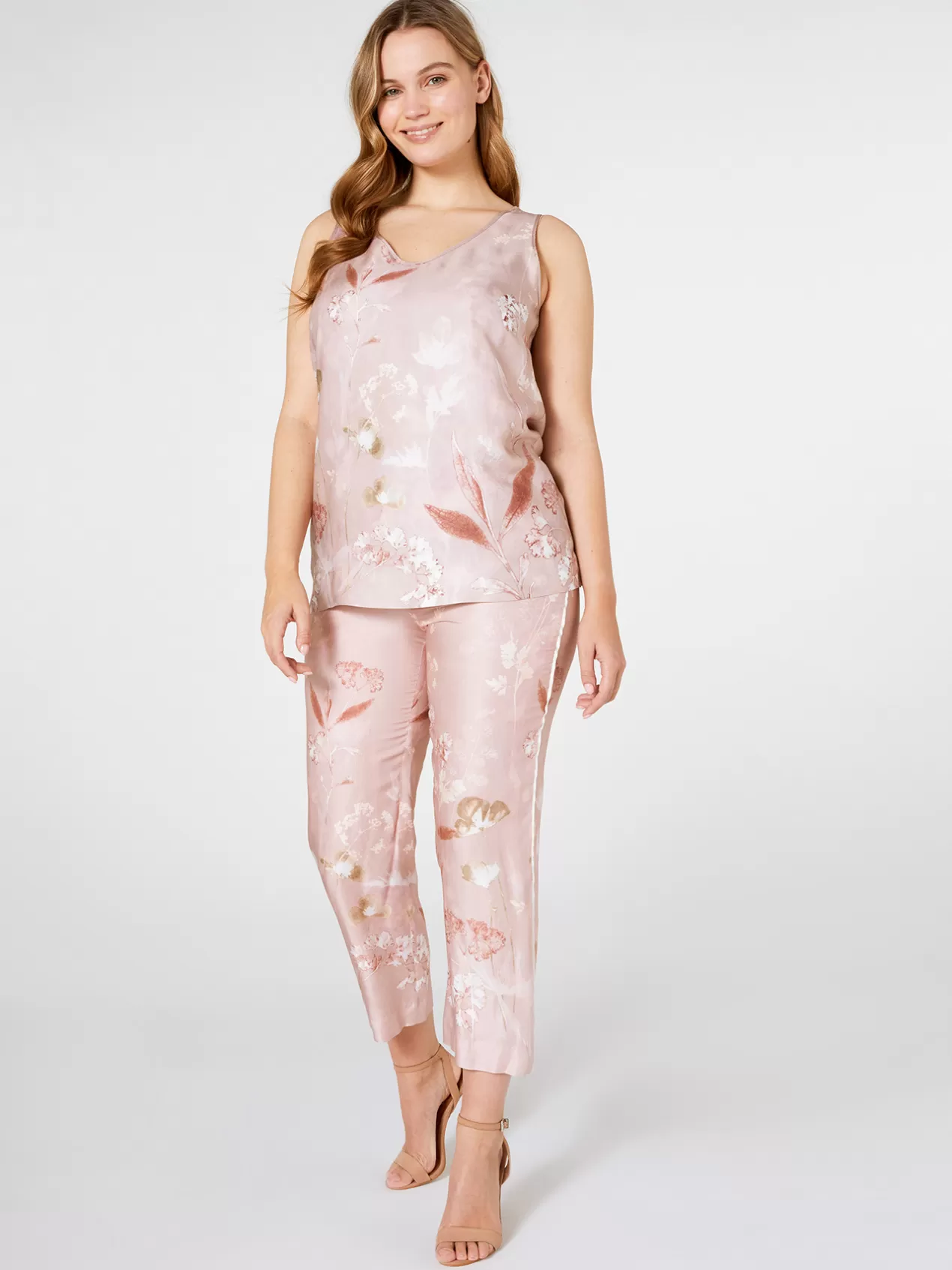 Clearance Elena Mirò Top En Viscose Imprimee Rose