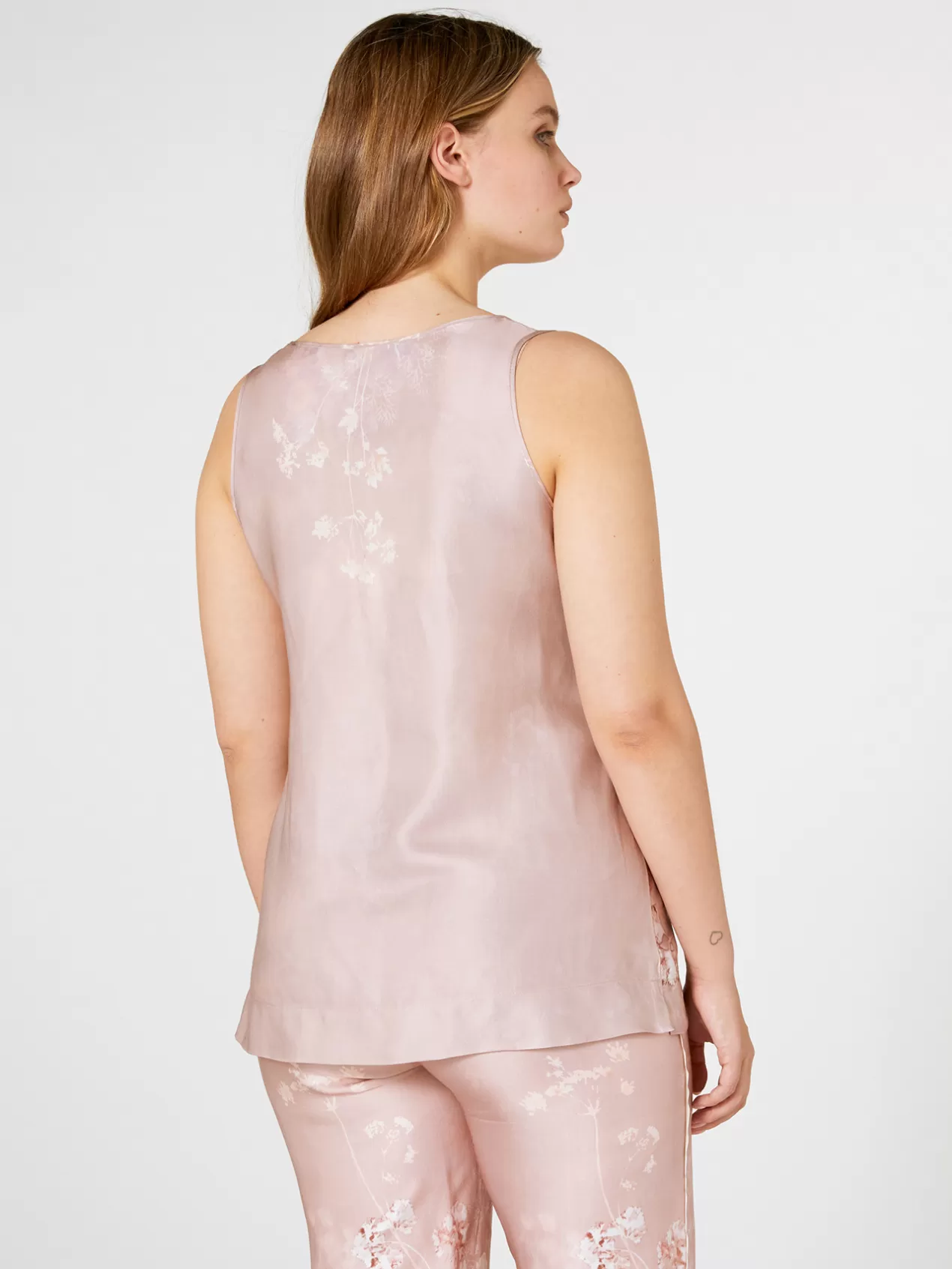 Clearance Elena Mirò Top En Viscose Imprimee Rose