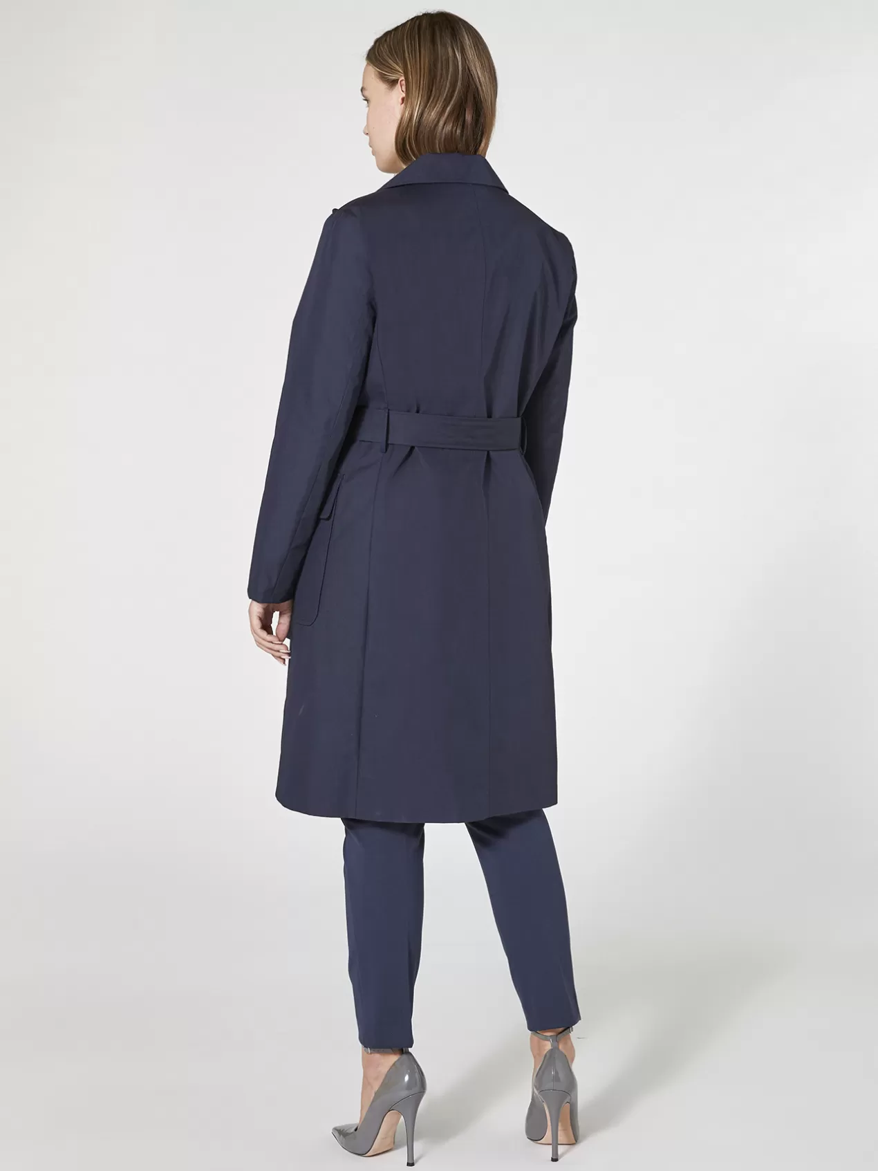 Shop Elena Mirò Trench Avec Ceinture Bleu