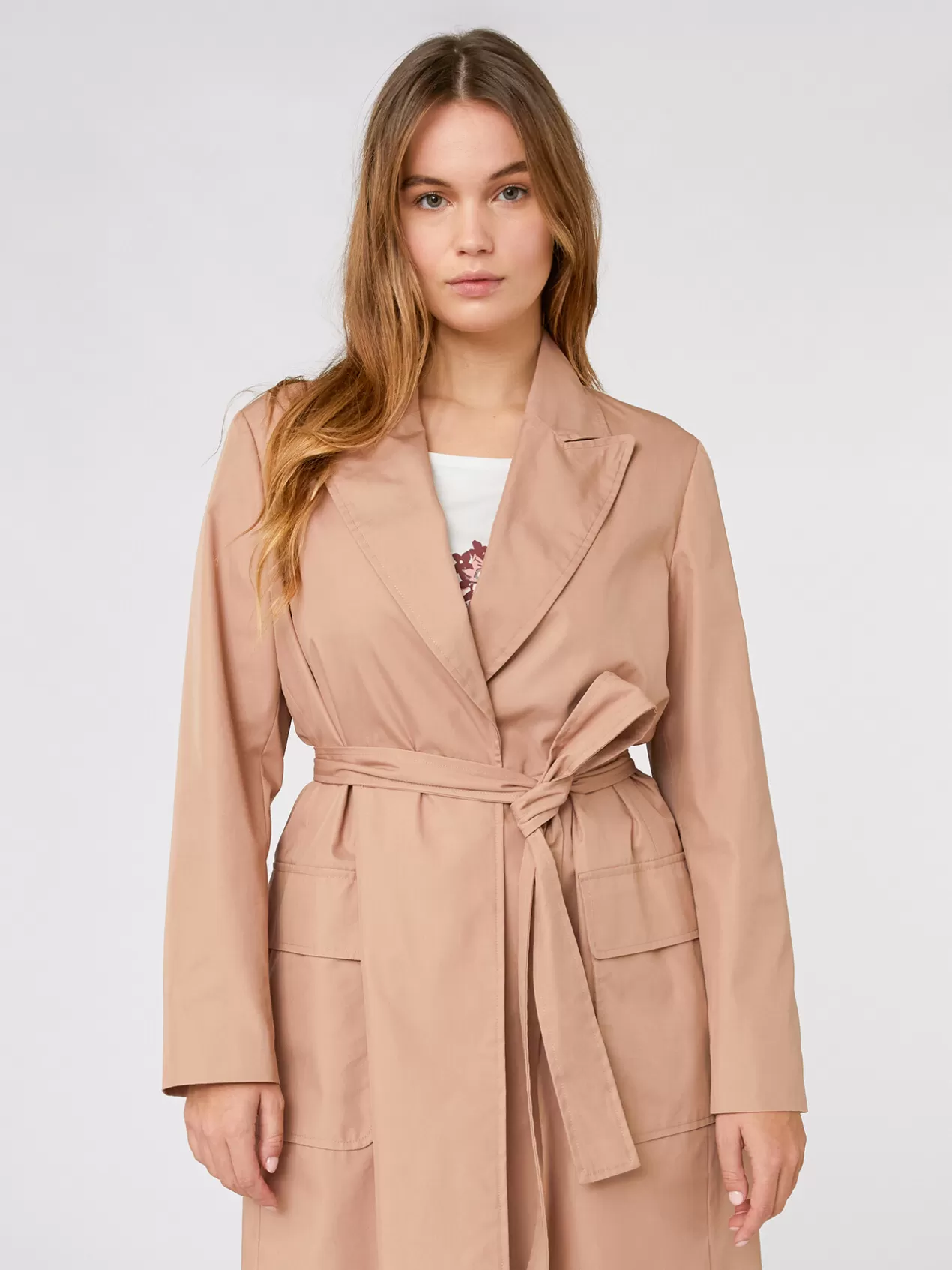 Discount Elena Mirò Trench Avec Ceinture Beige