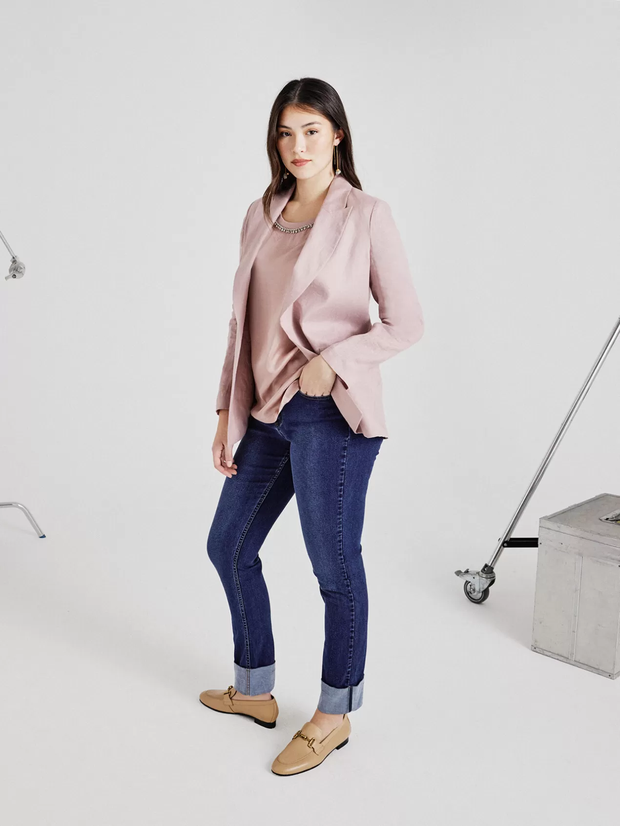 Store Elena Mirò T-Shirt A Col Ras Du Cou Avec Broderie Rose