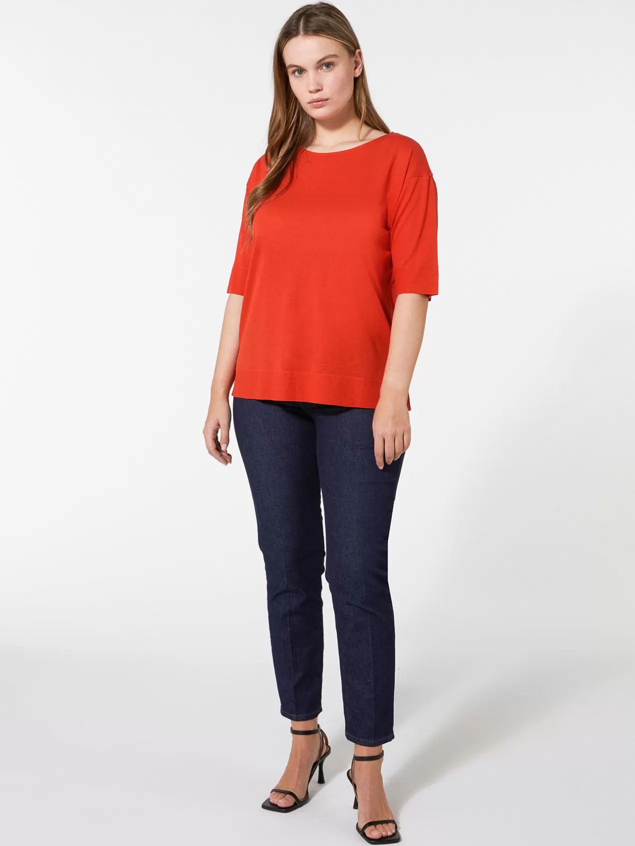 Discount Elena Mirò T-Shirt A La Coupe Boxy Rouge