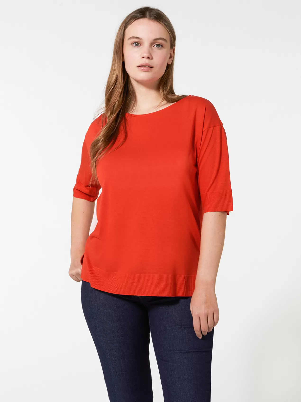 Discount Elena Mirò T-Shirt A La Coupe Boxy Rouge