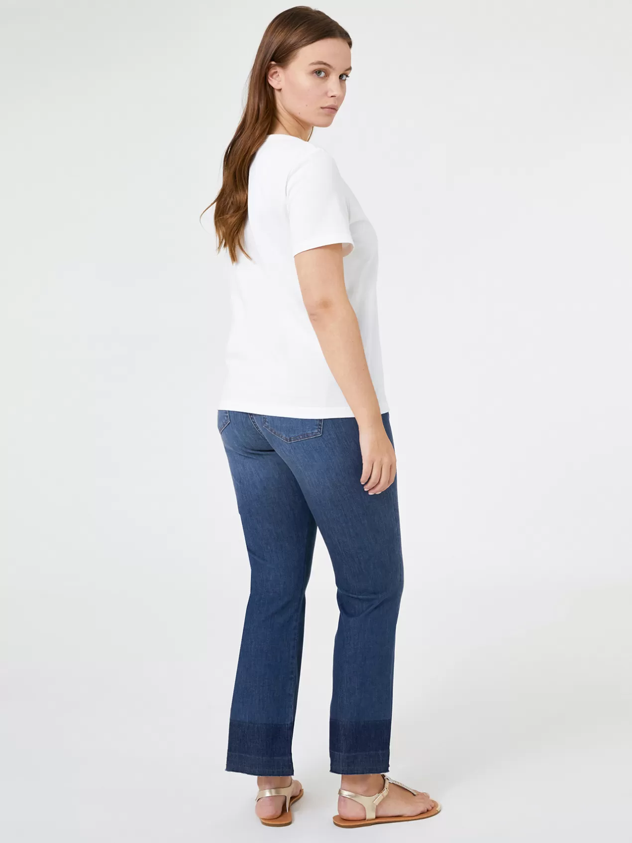 Cheap Elena Mirò T-Shirt Avec Broderie Florale En Fil Blanc
