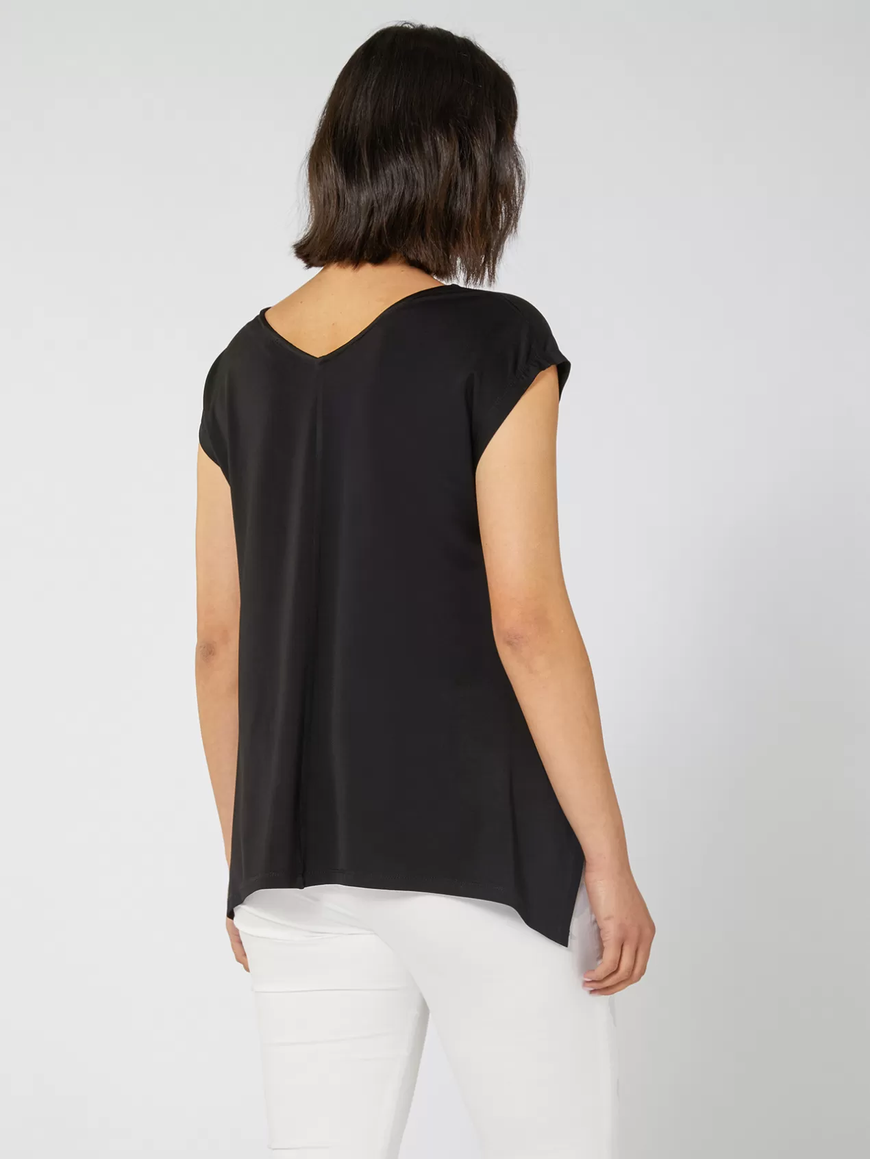 Hot Elena Mirò T-Shirt Avec Col En V Noir