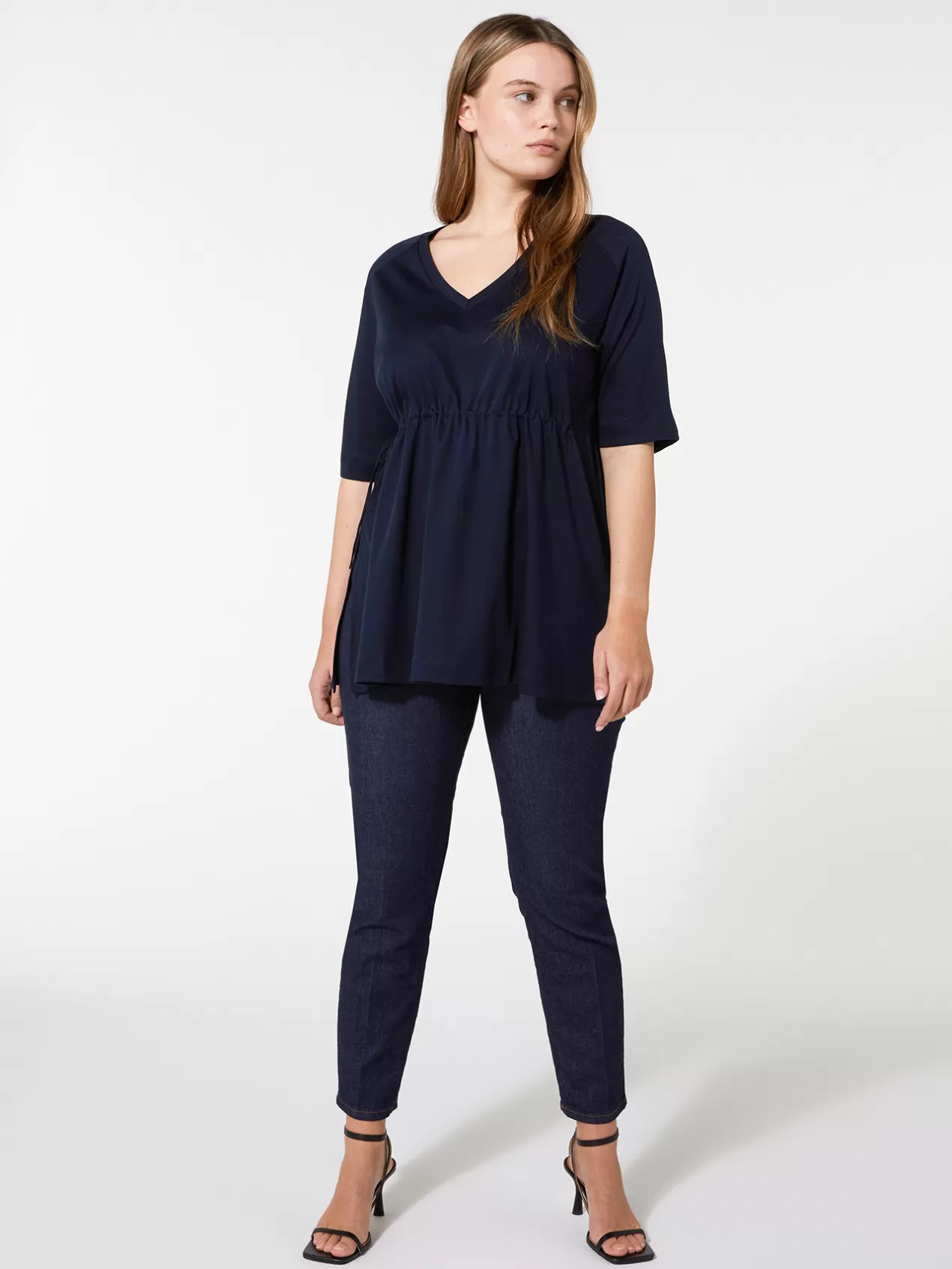 Store Elena Mirò T-Shirt Avec Cordon De Serrage Bleu