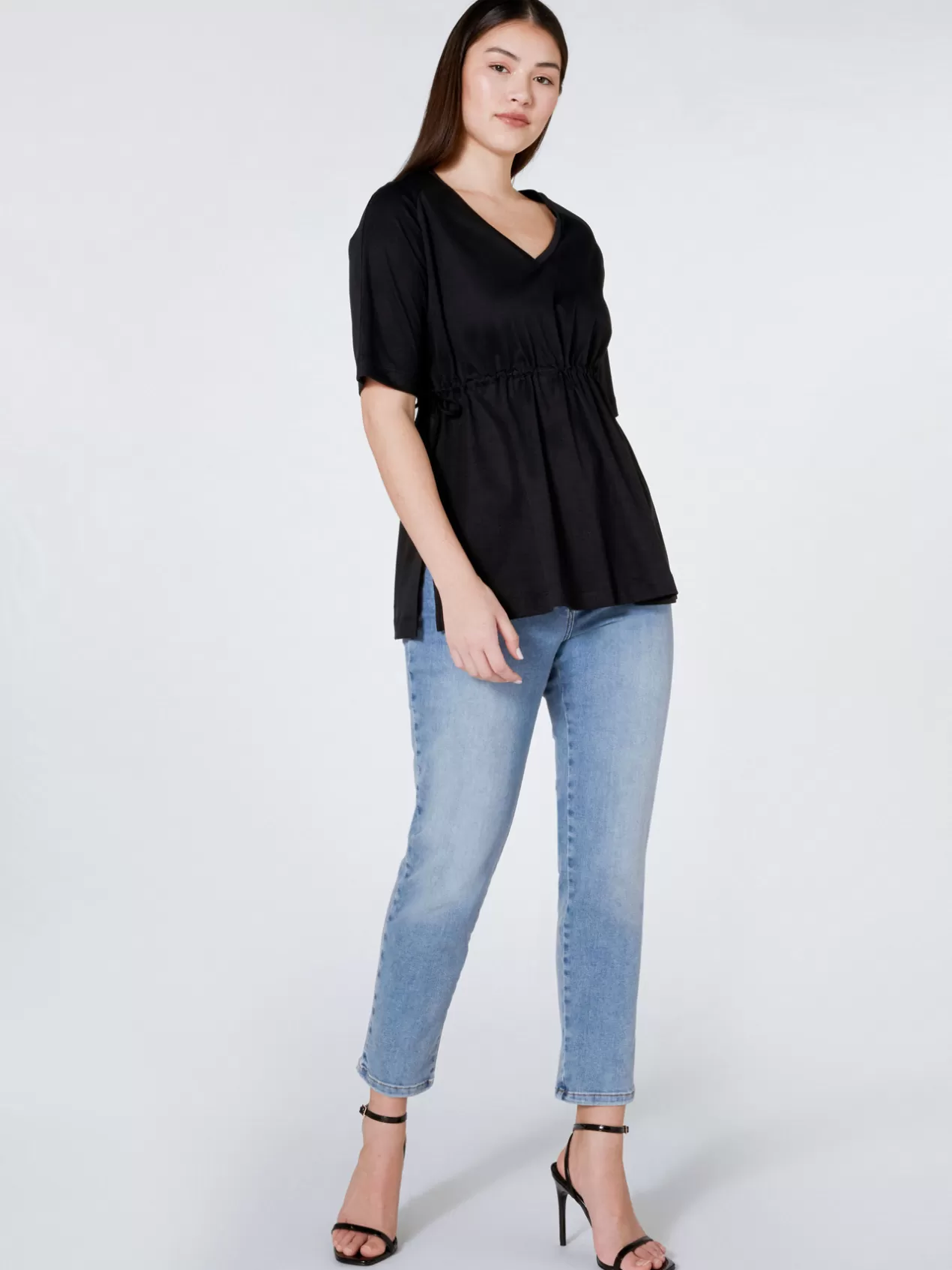 Store Elena Mirò T-Shirt Avec Cordon De Serrage Noir