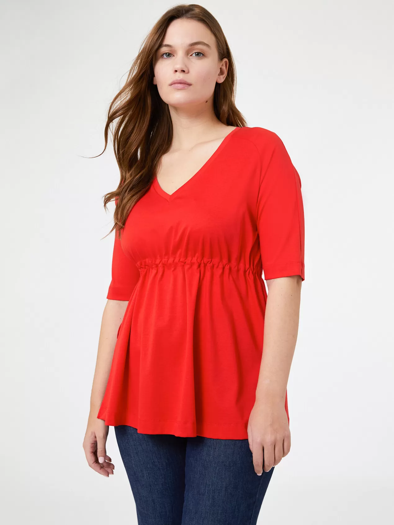 Cheap Elena Mirò T-Shirt Avec Cordon De Serrage Rouge