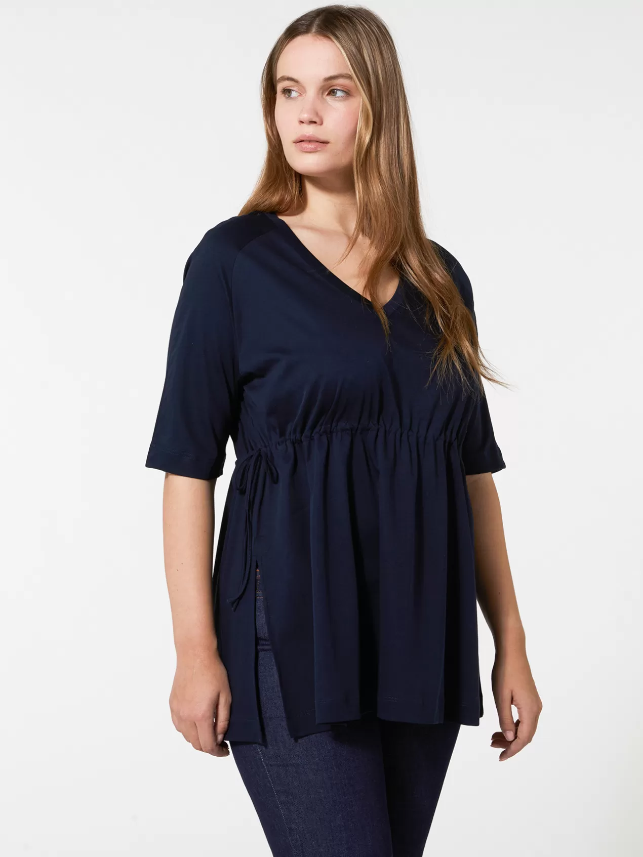 Store Elena Mirò T-Shirt Avec Cordon De Serrage Bleu