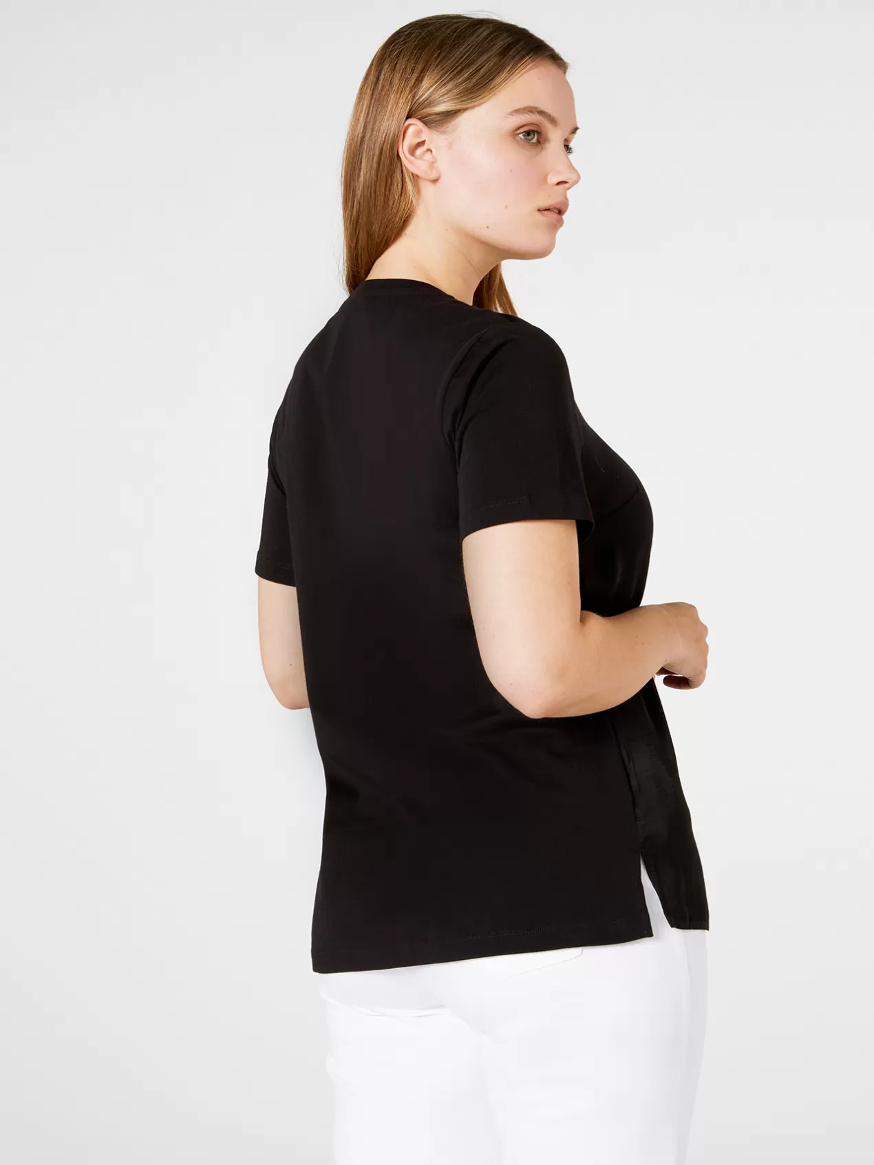 Best Elena Mirò T-Shirt Avec Encolure Brodee Noir
